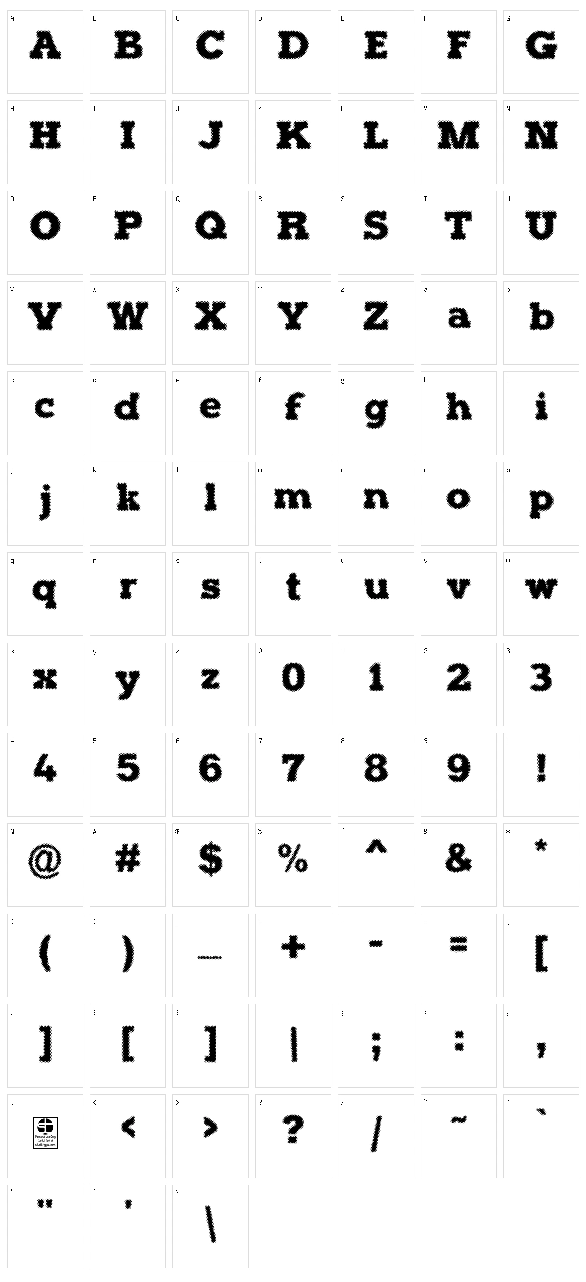 Halftone Poster Character Set