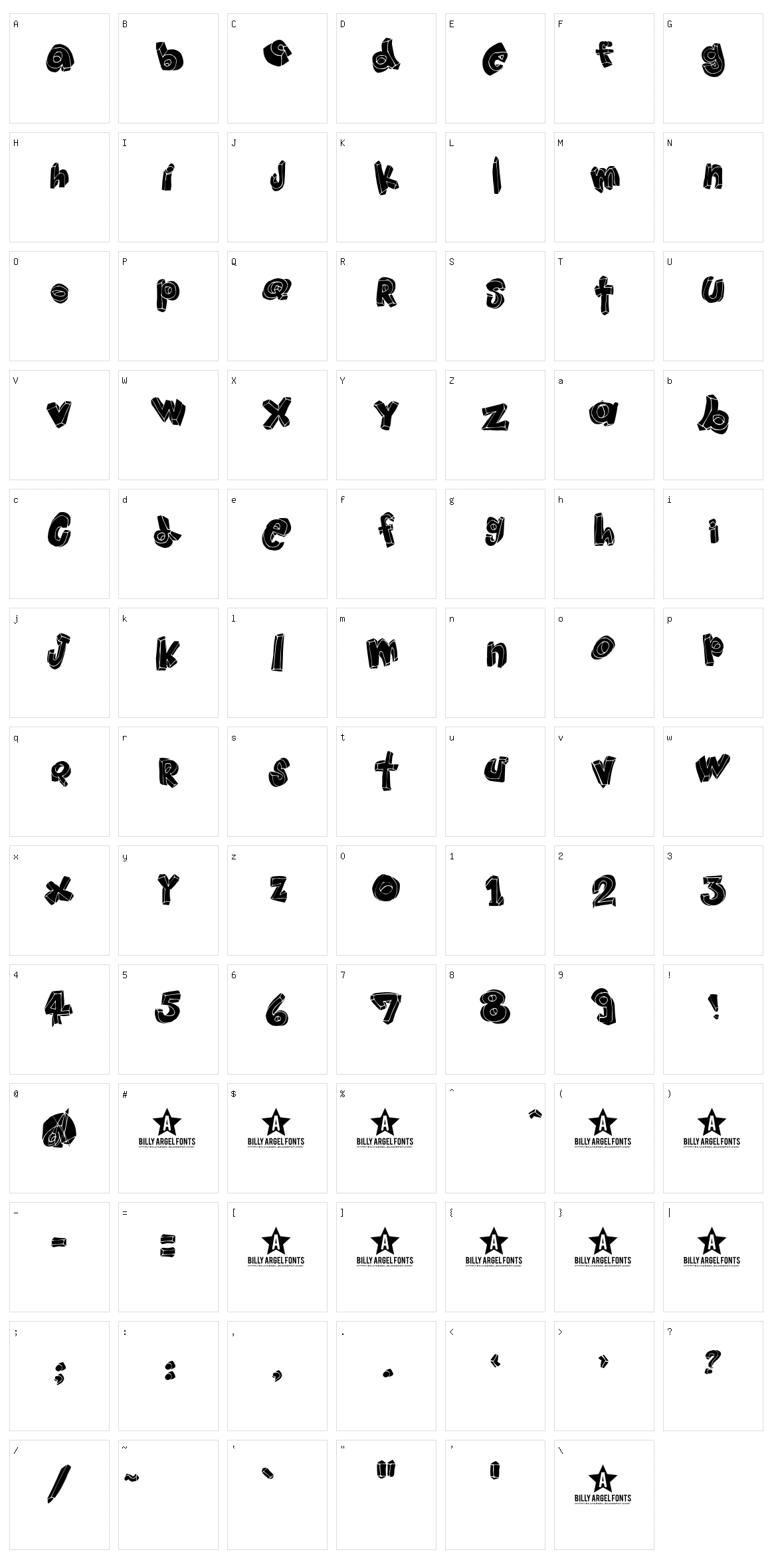Hangup Character Set