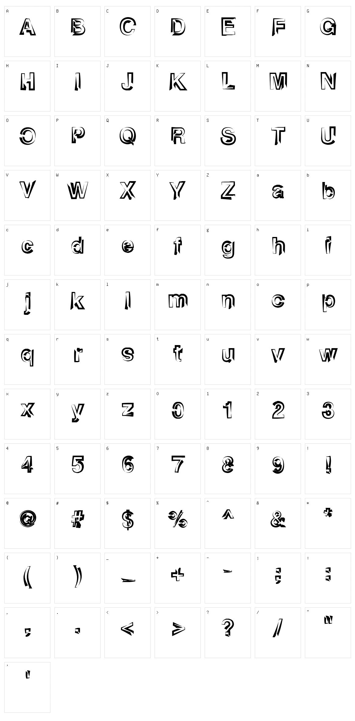 Heatstroke Character Set