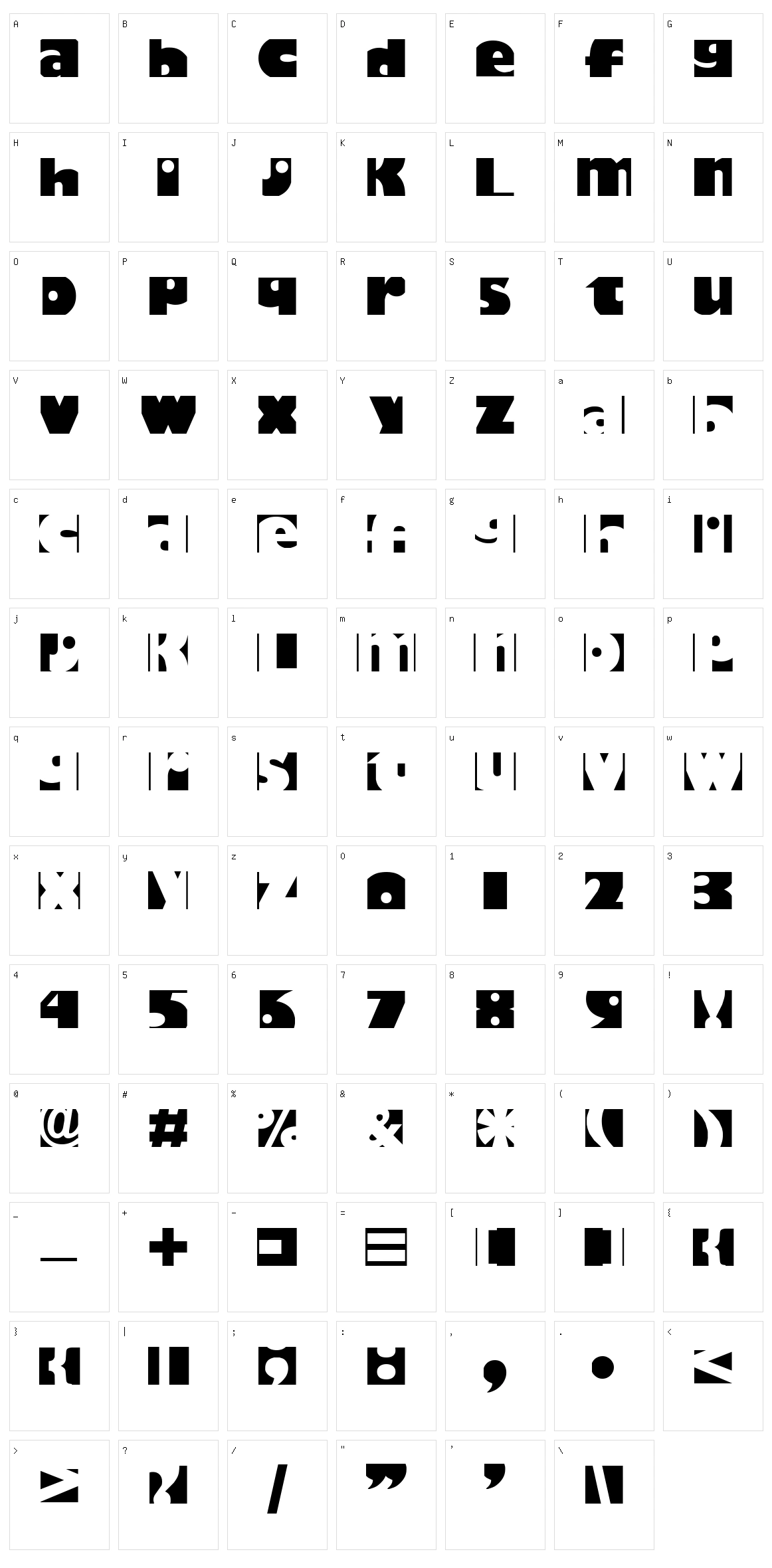 HoDad Character Set