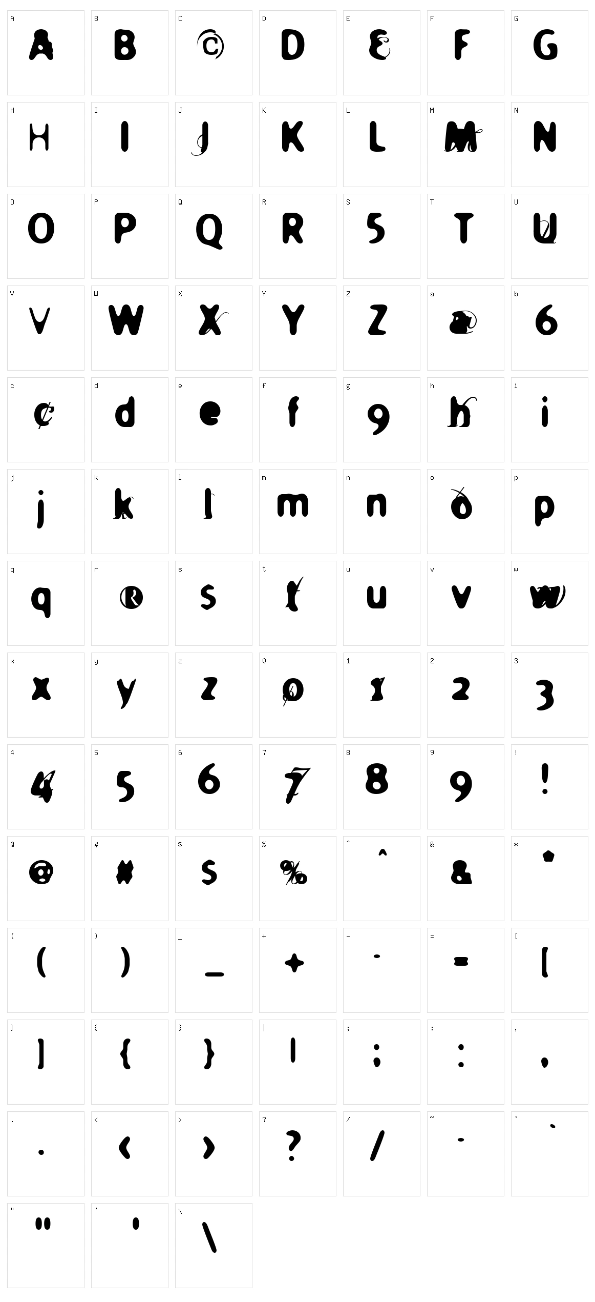 Holier Character Set