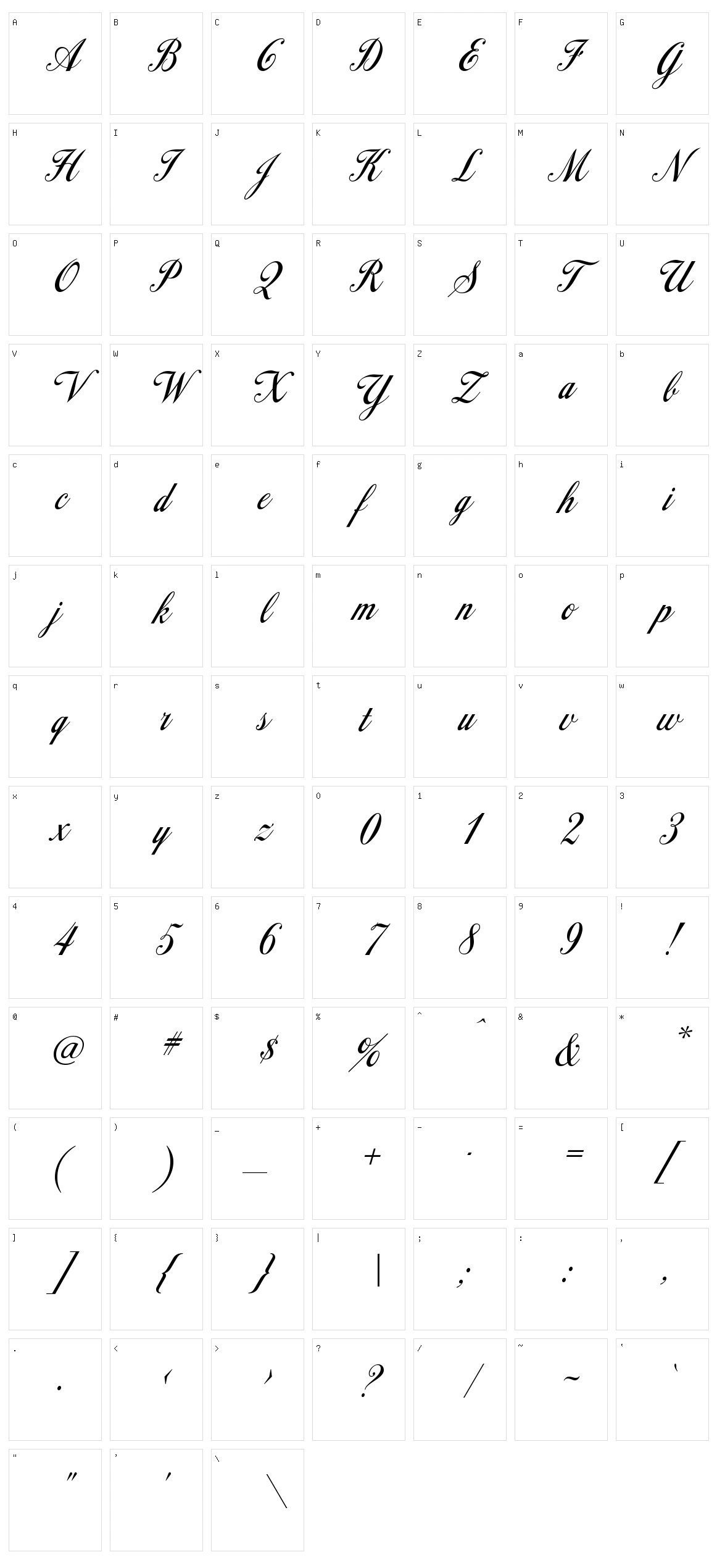 Colagraph Character Set