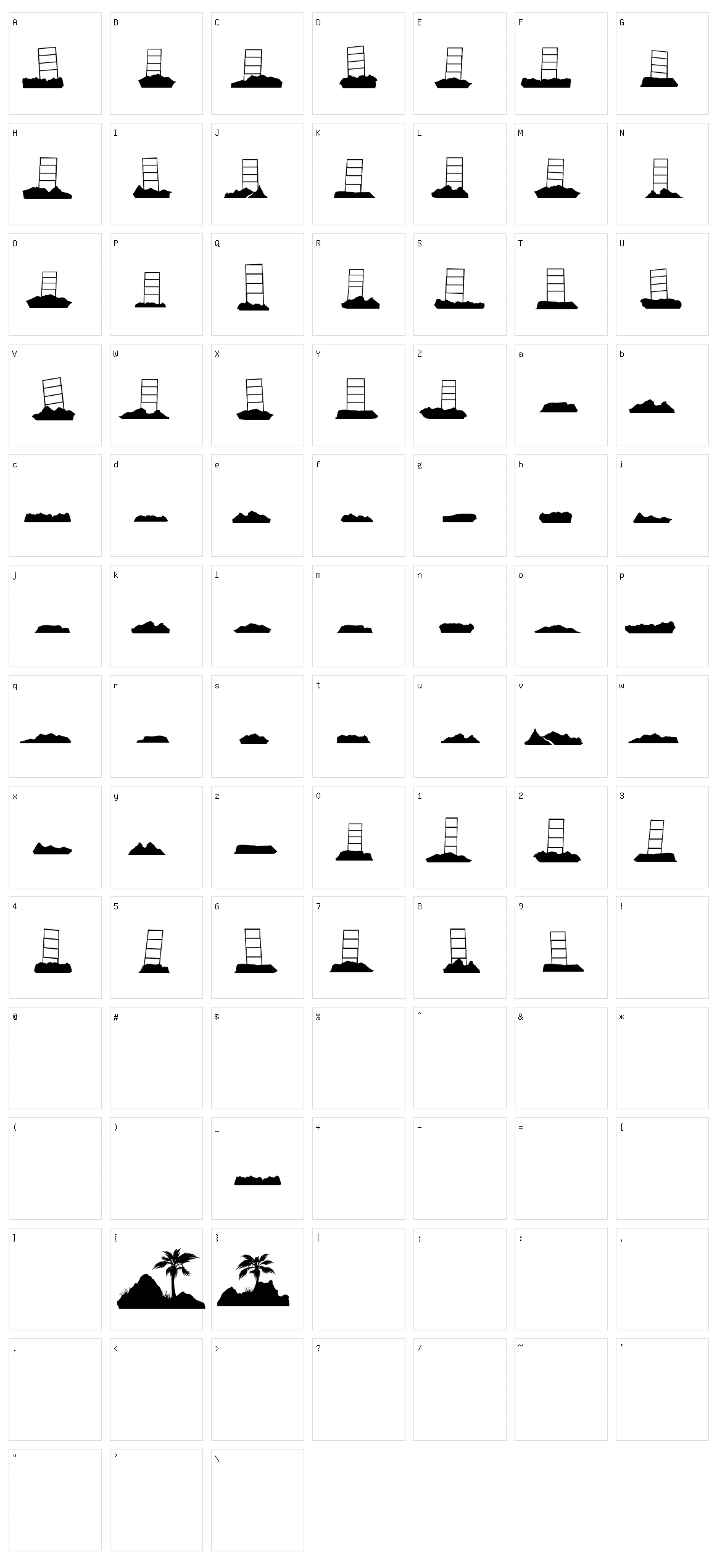 Hollywood Capital Character Set