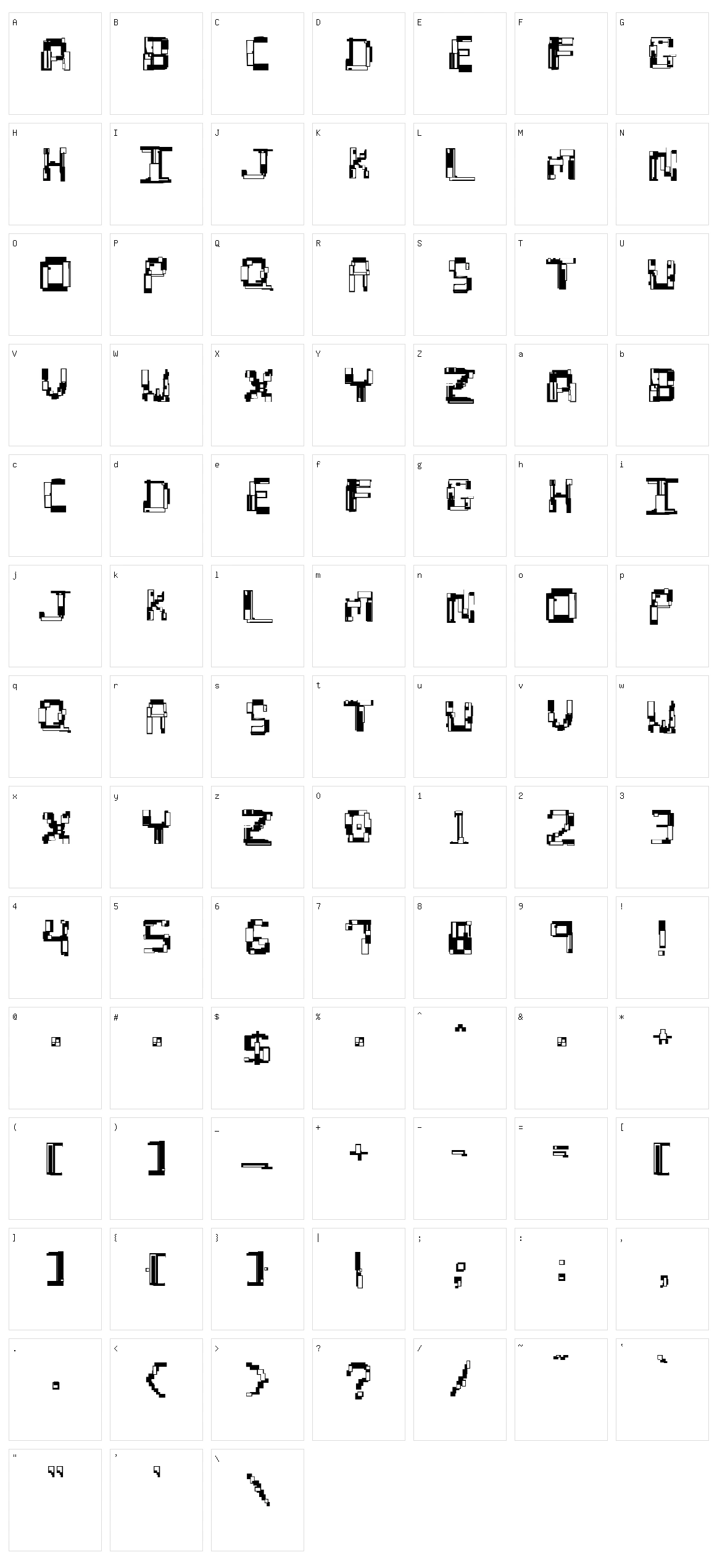 Hydrogen Character Set