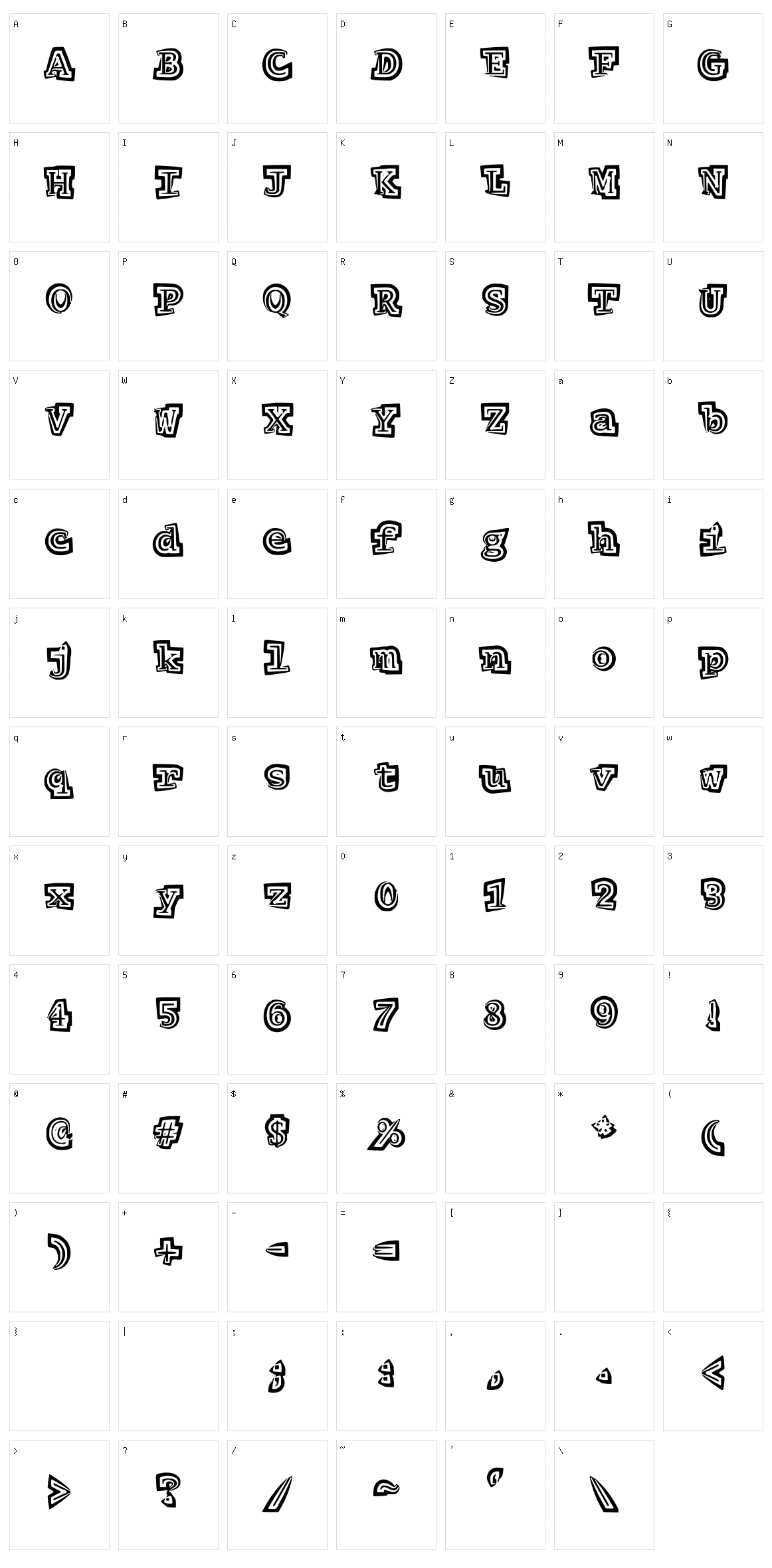 Hypnotize Character Set