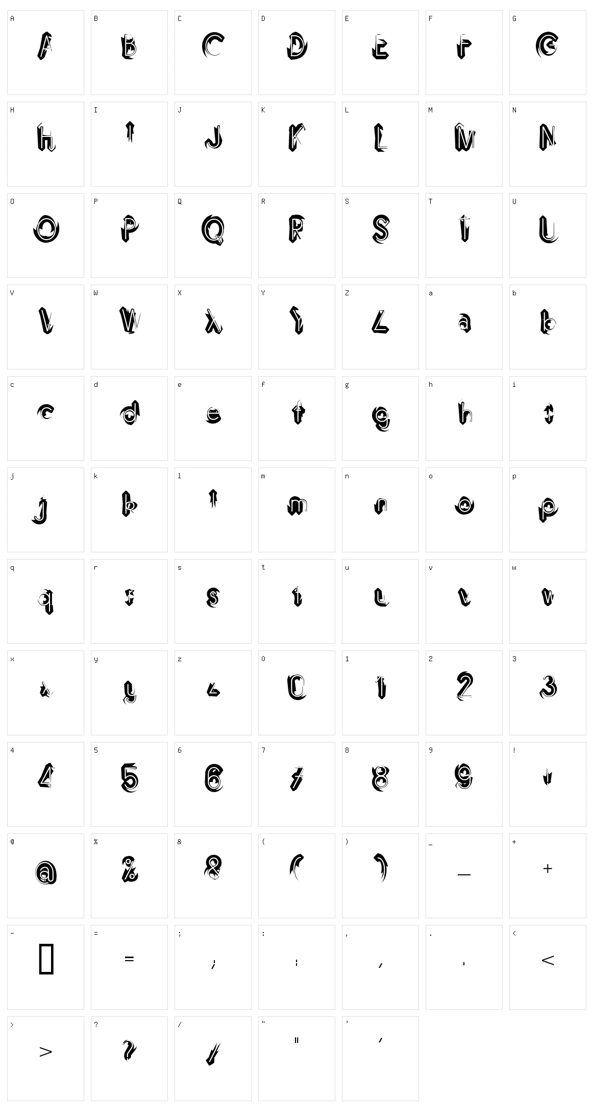 Imbroglio Character Set