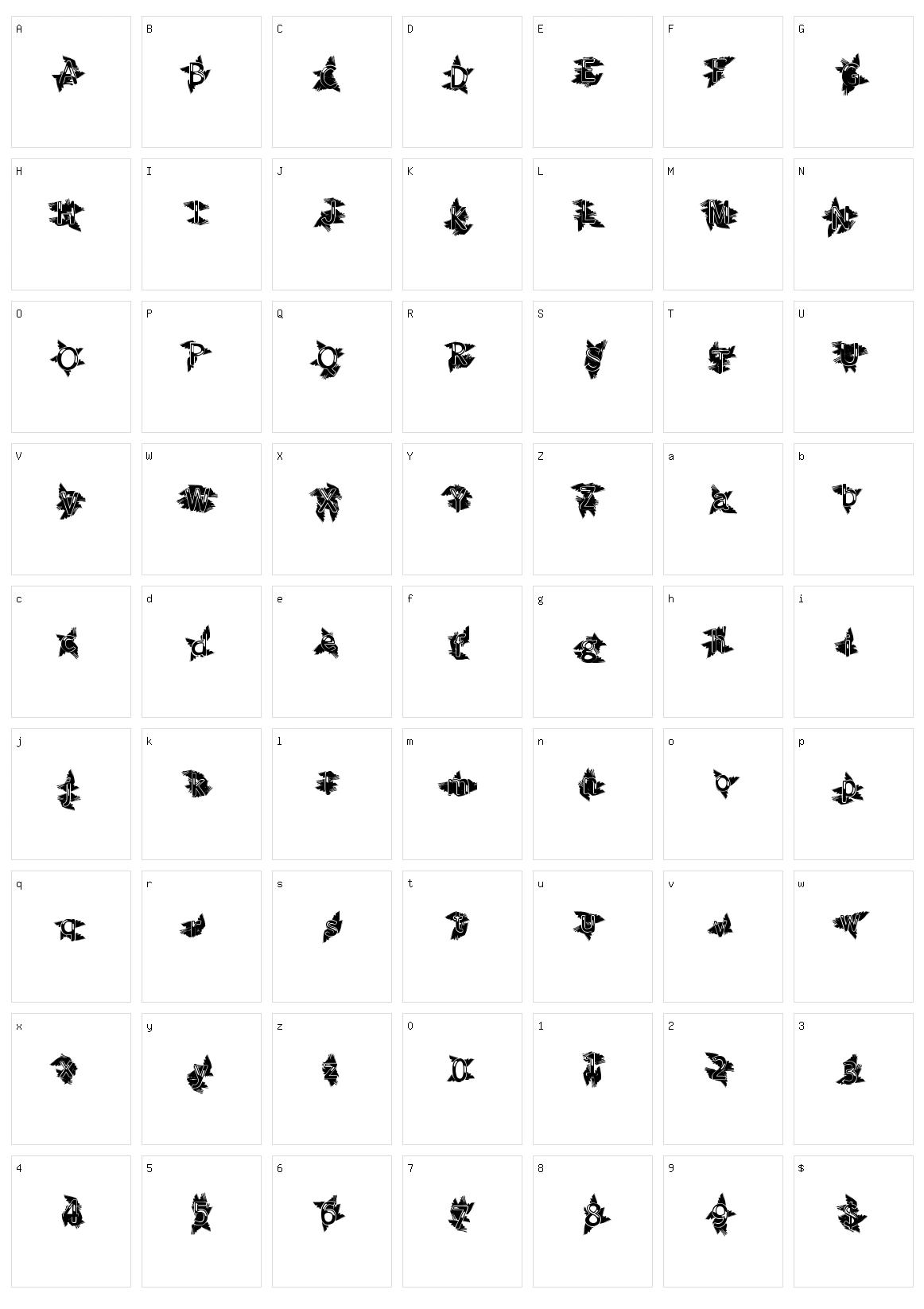 Indian Summer Character Set