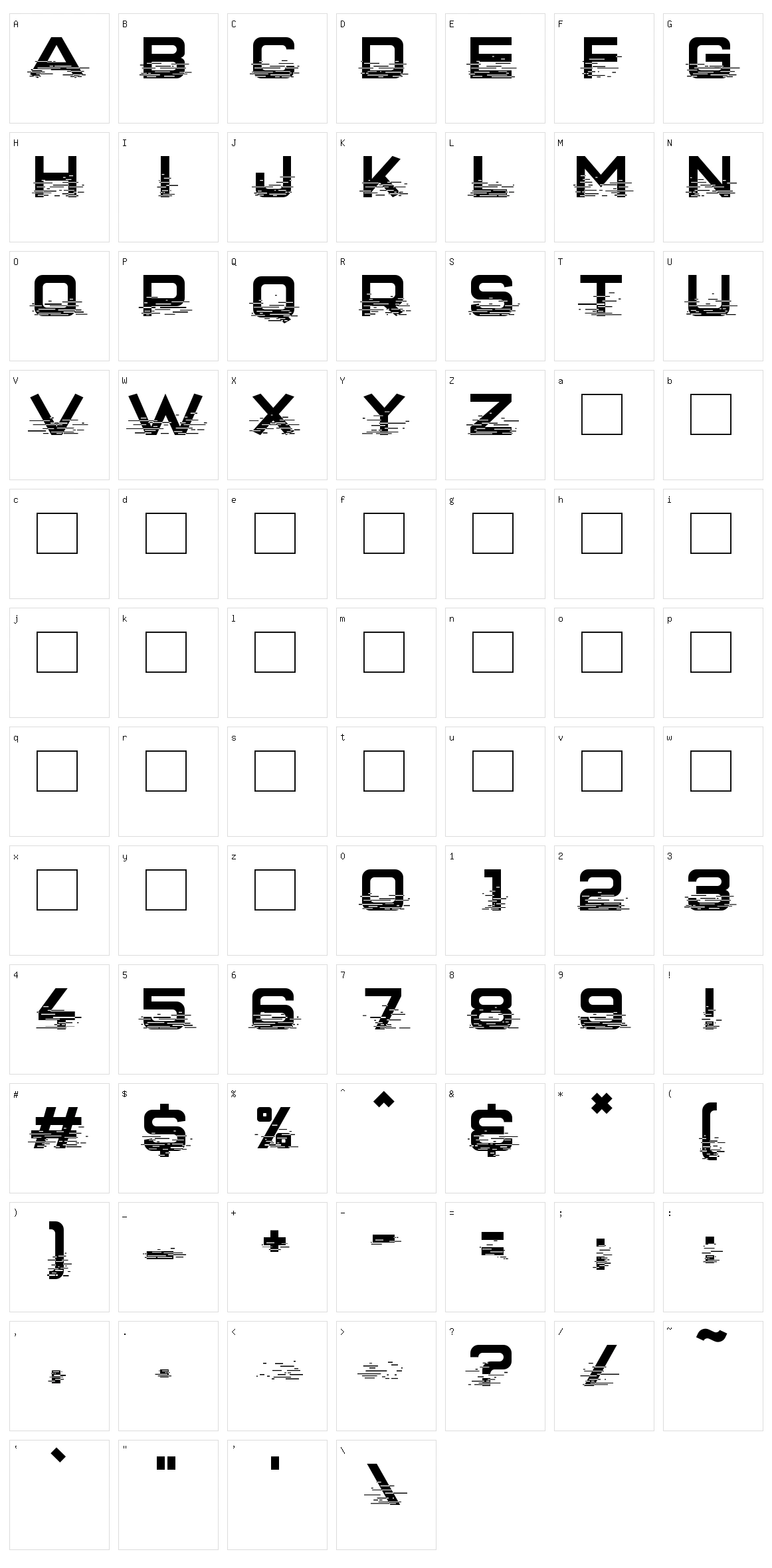 Interfearence Character Set