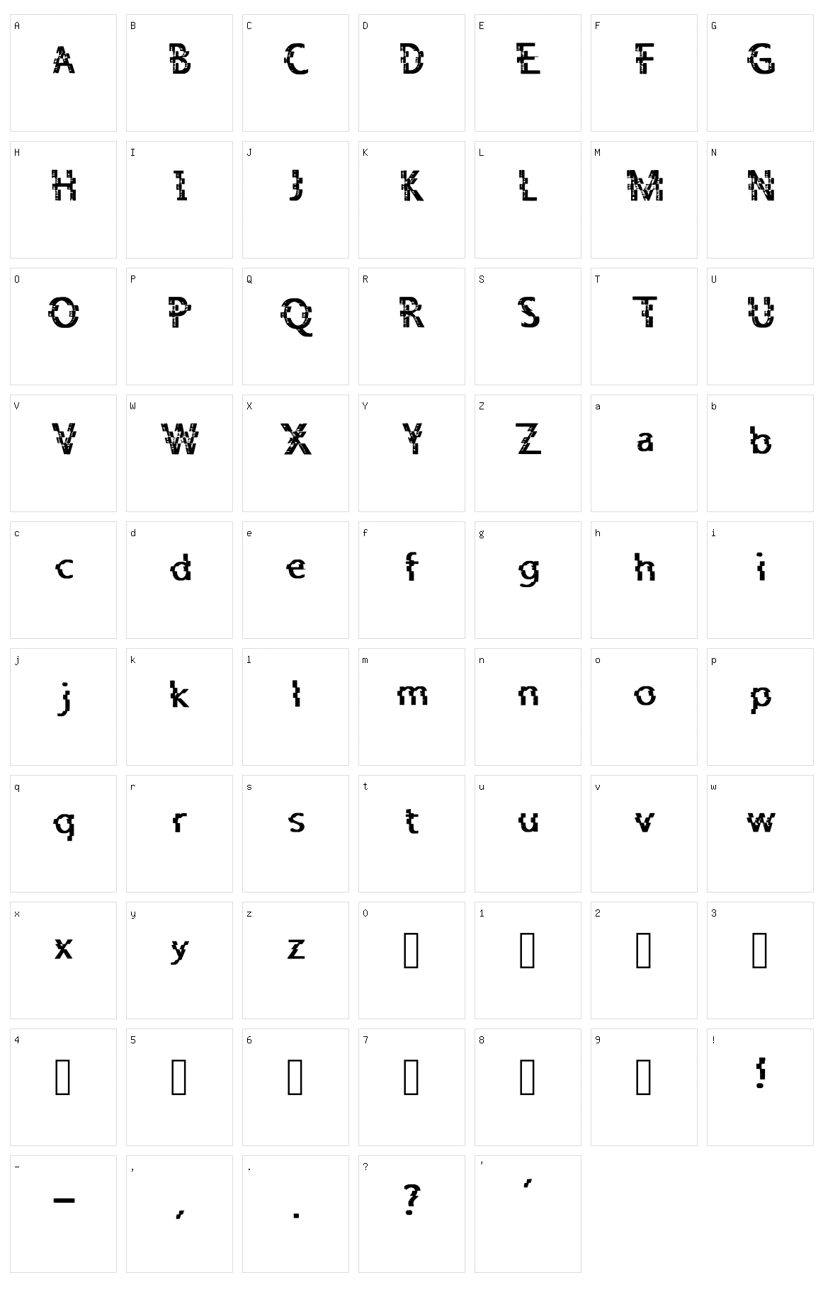 Jaez Character Set