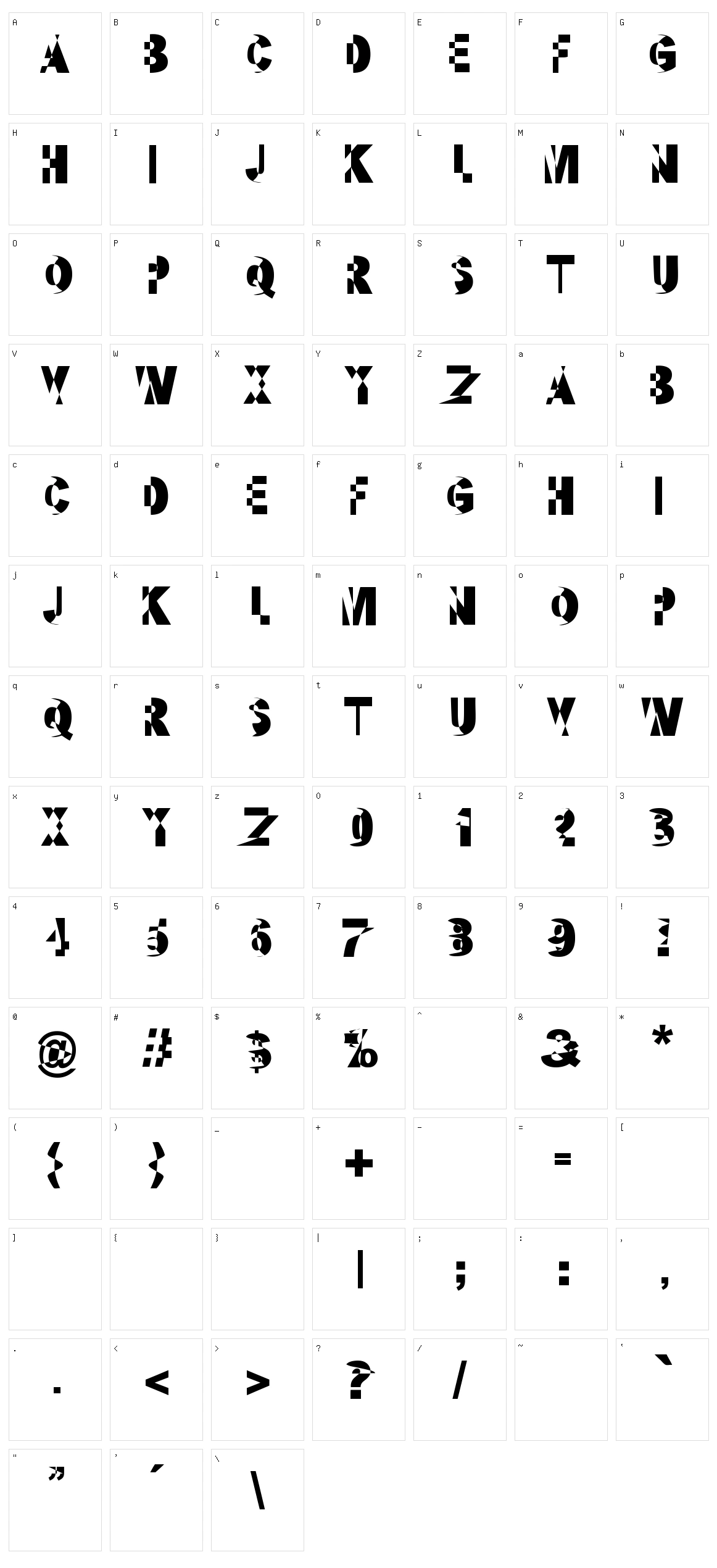 Kandinsky Character Set