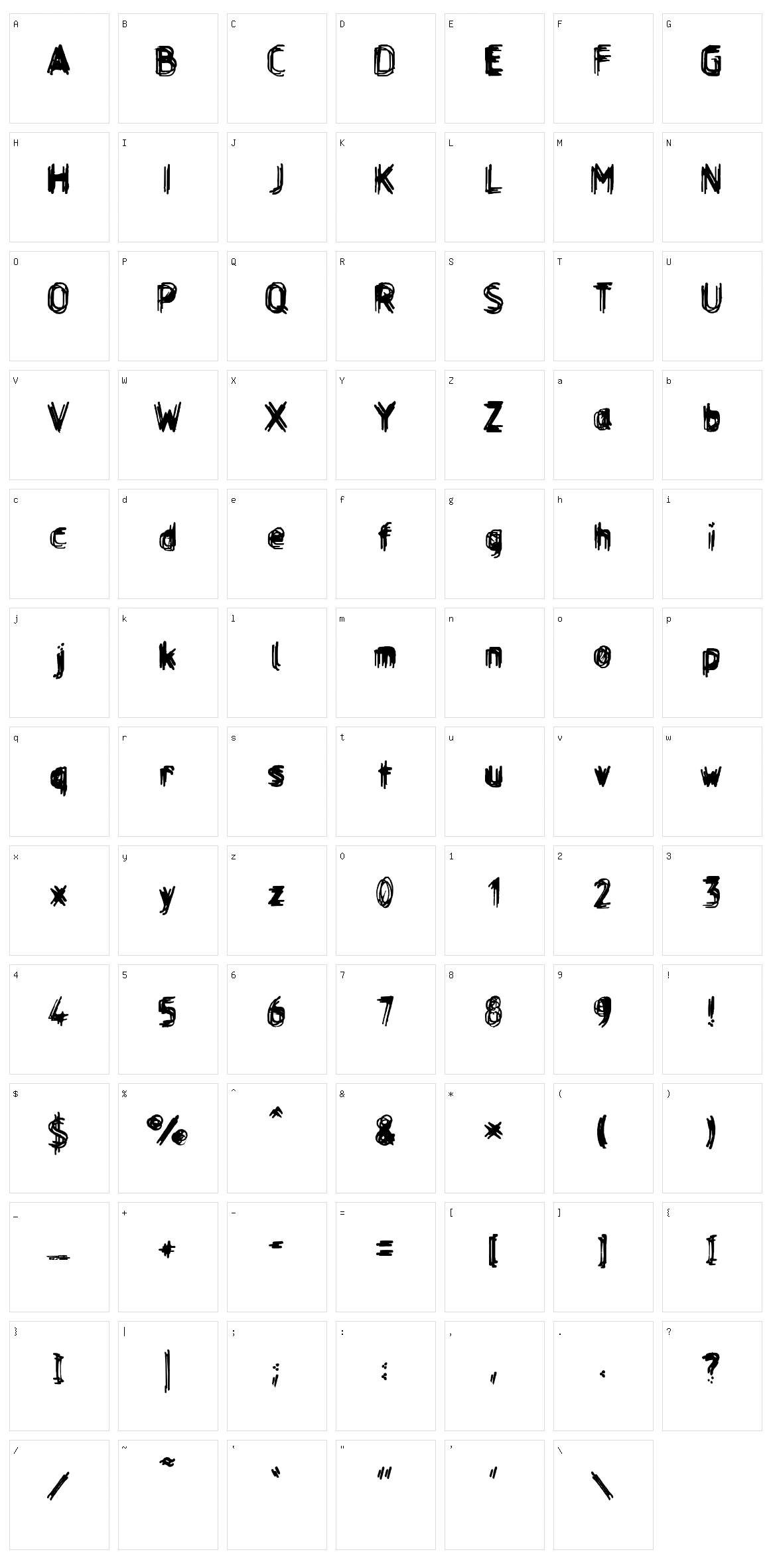 Layer Character Set