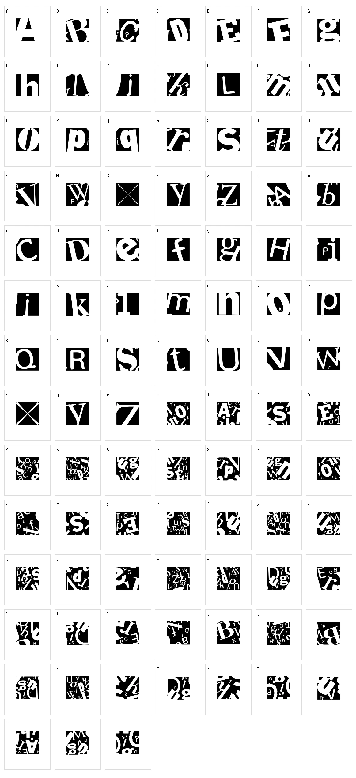 Letter Soup Mainz Character Set