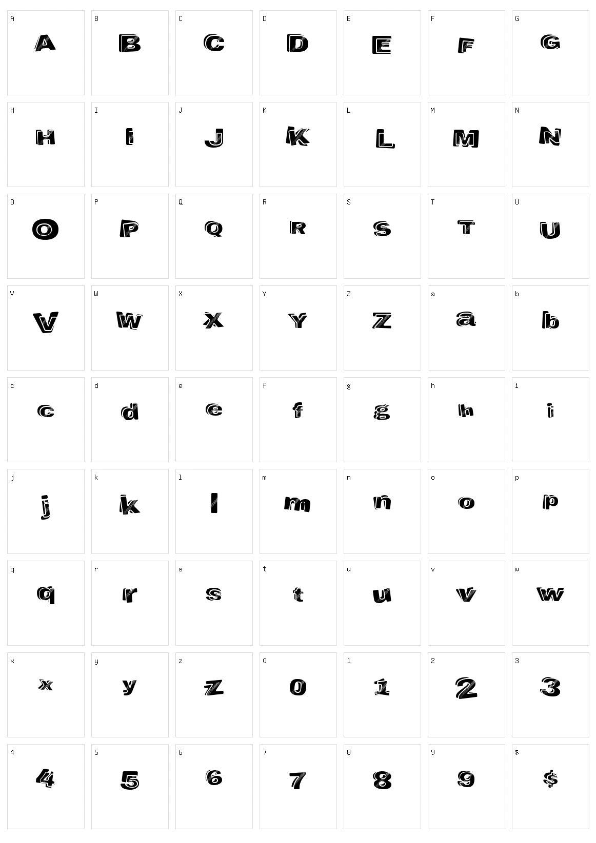 Liquor Bank Character Set