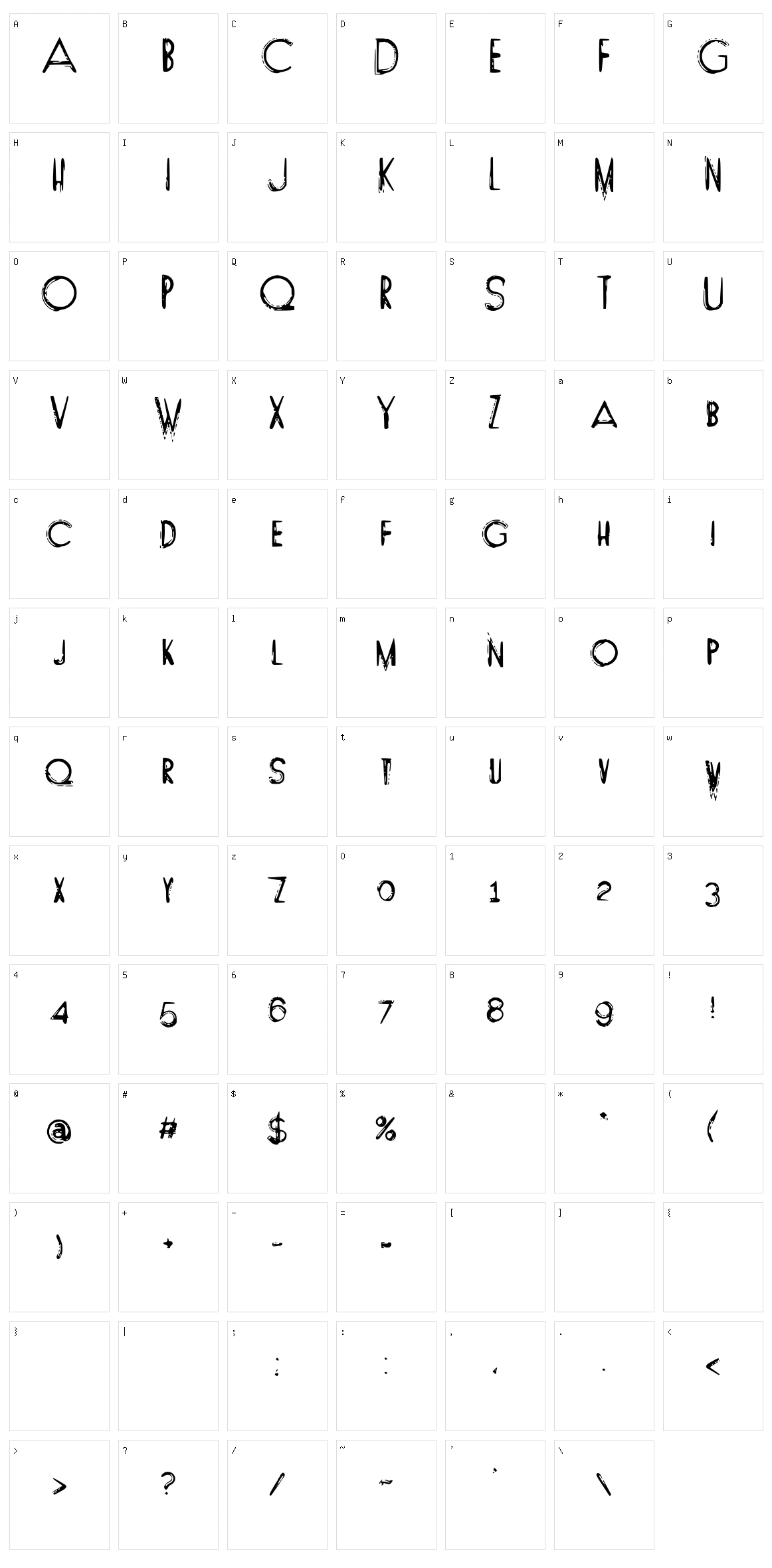 Long Leg Character Set