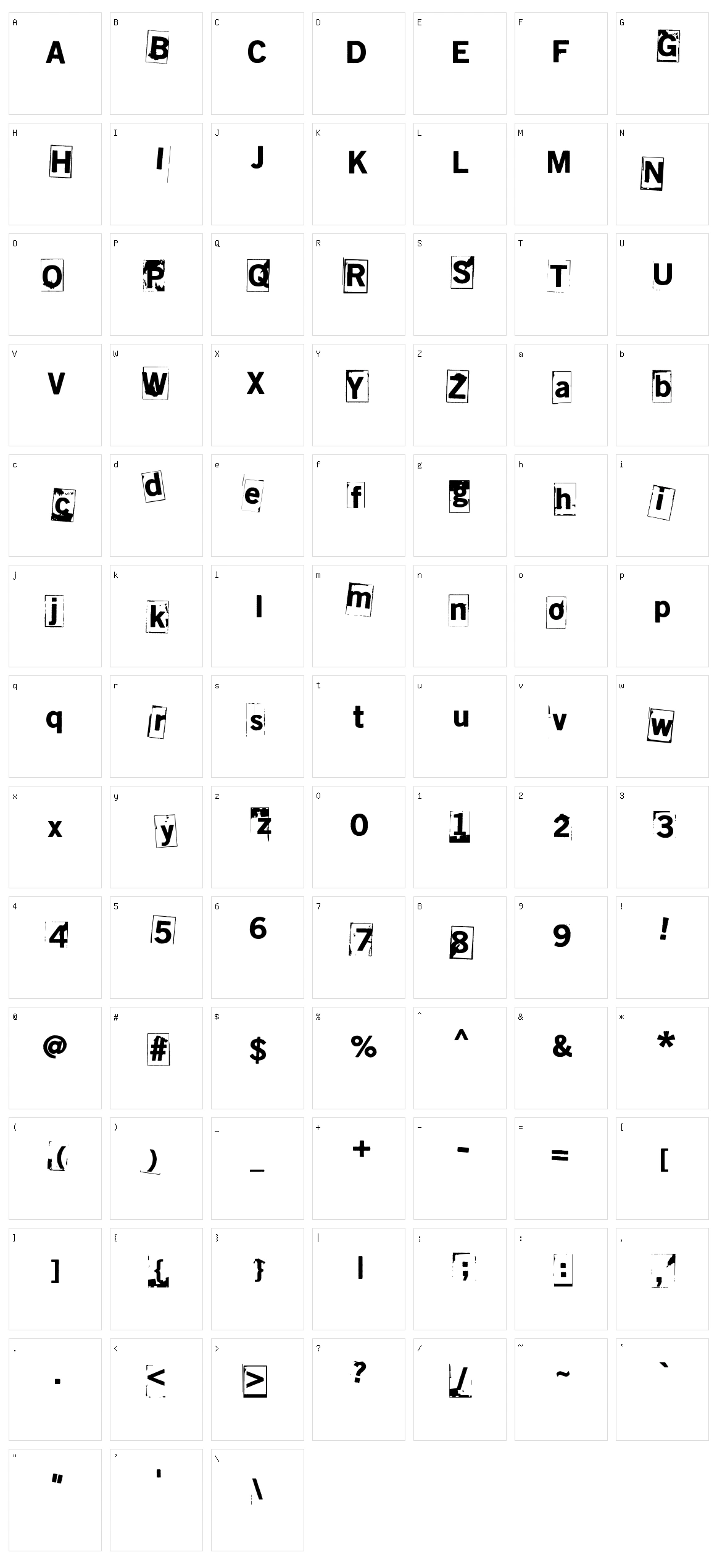 Lumihyeena Character Set