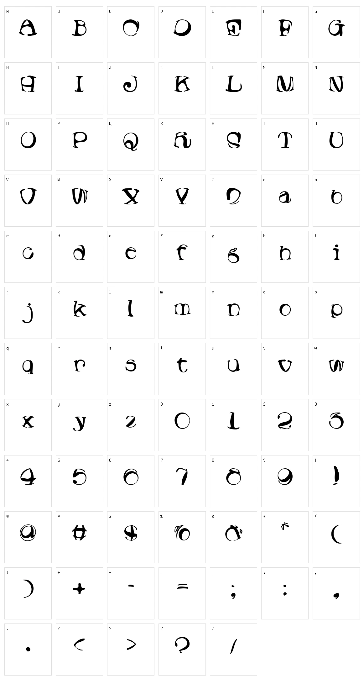 Lumpin Character Set