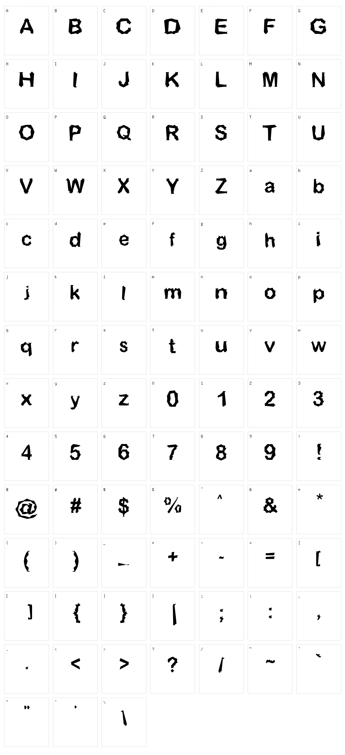 Made of Stars Character Set