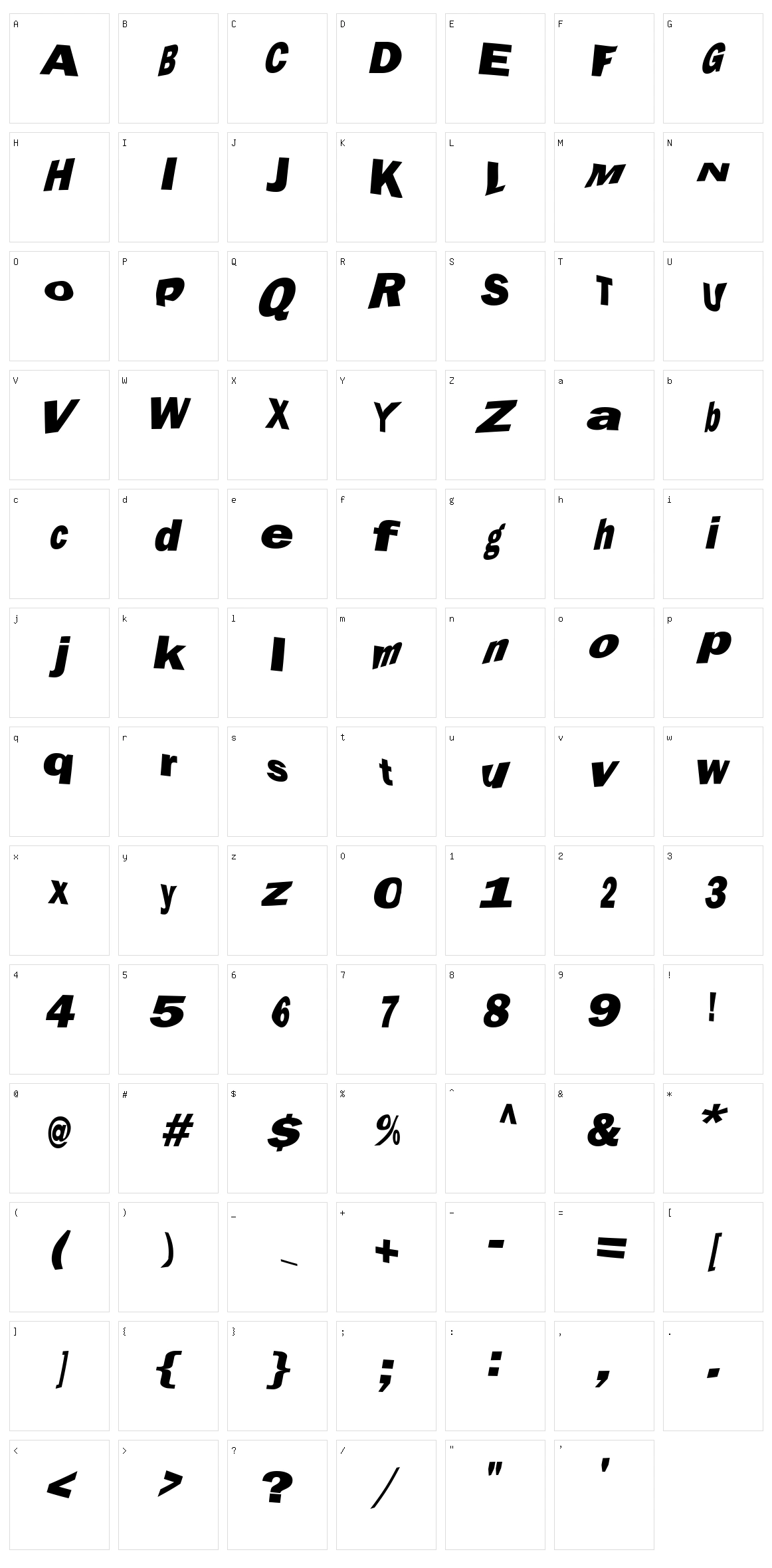 Marola Character Set