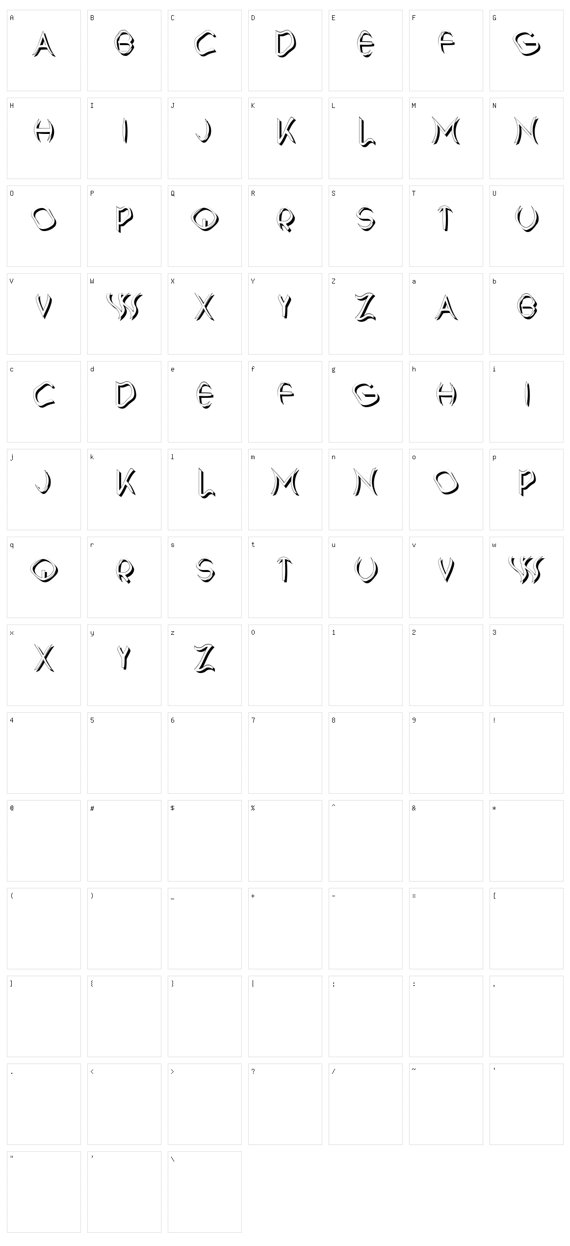 Maverick Character Set