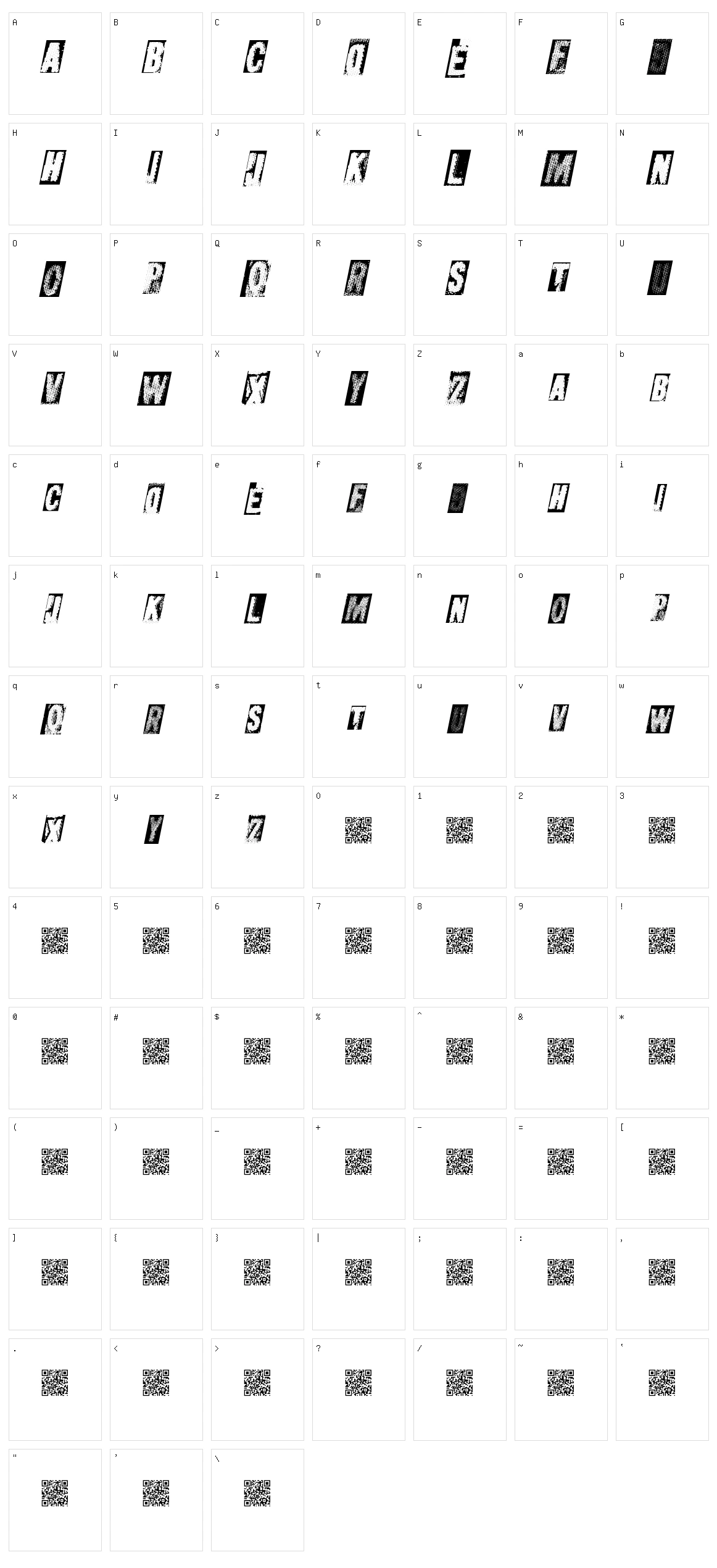 Metal Block Ultra Character Set