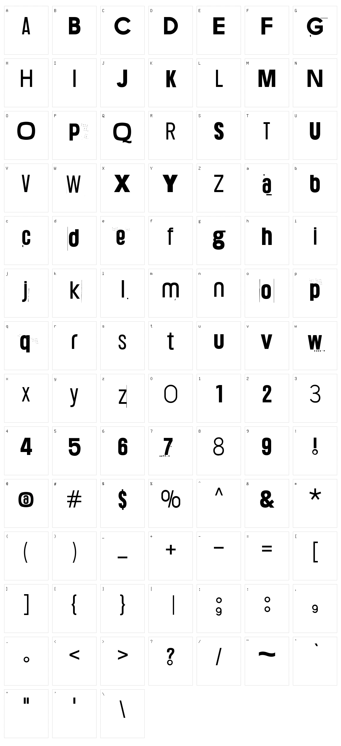 Mumugirous WZN Character Set