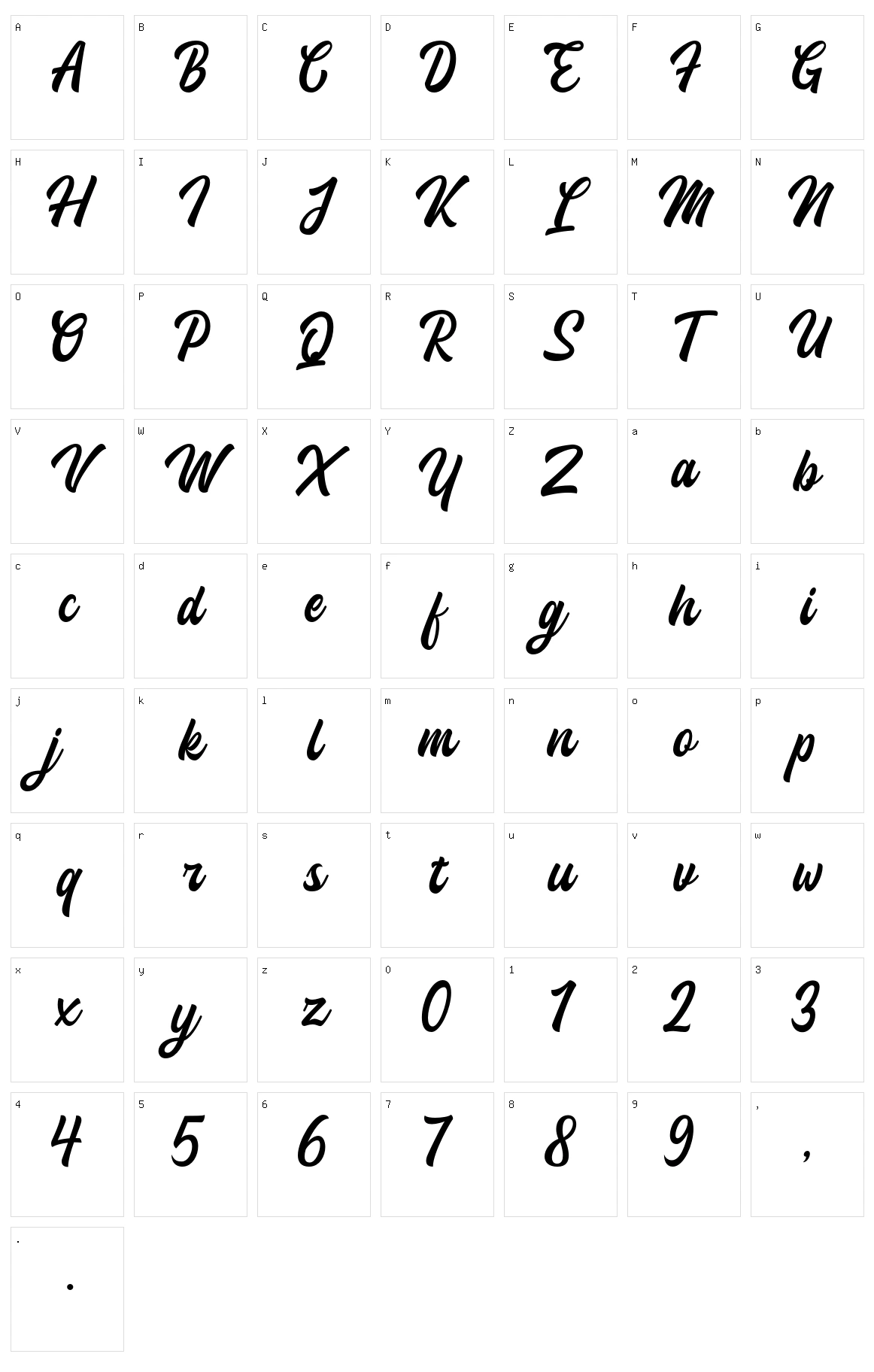 Halaney Character Set