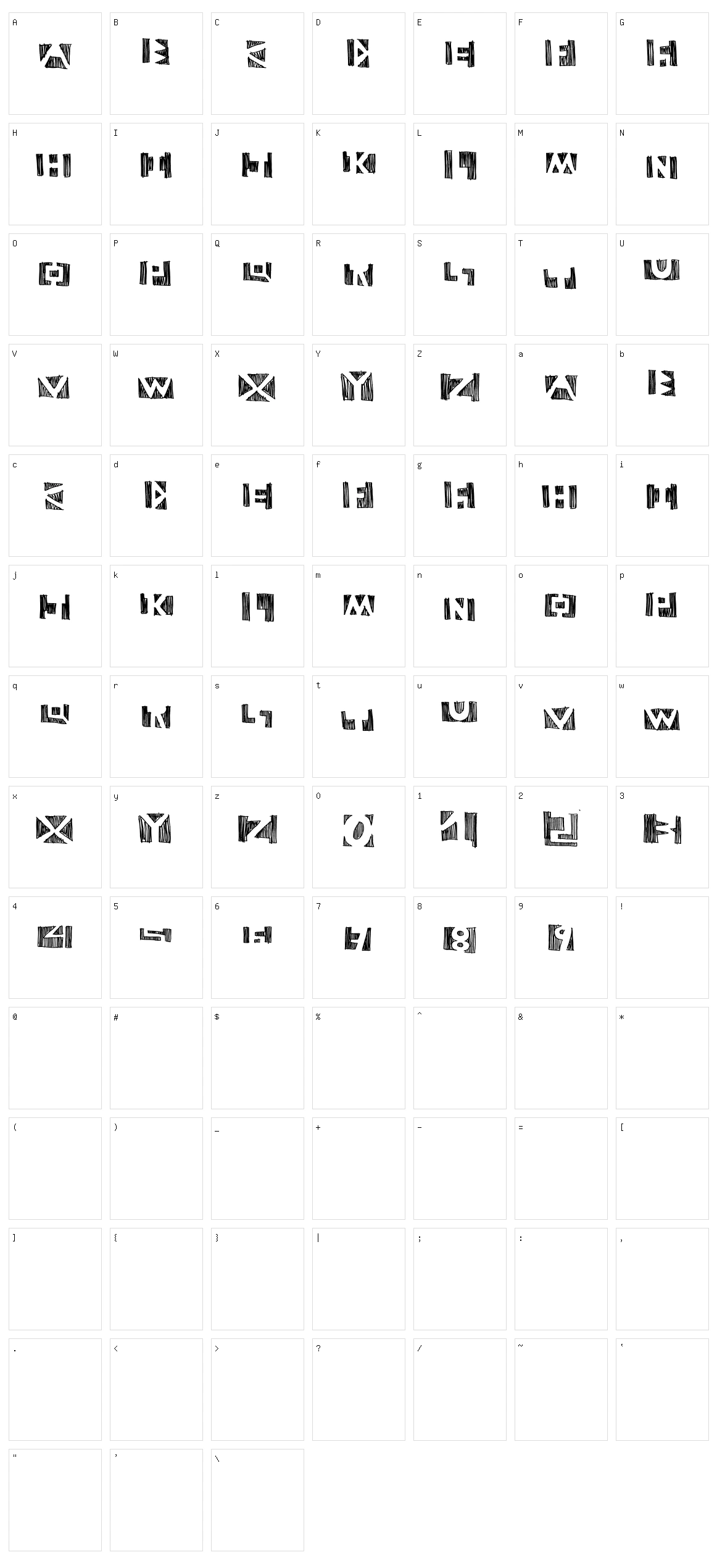 Negative Character Set