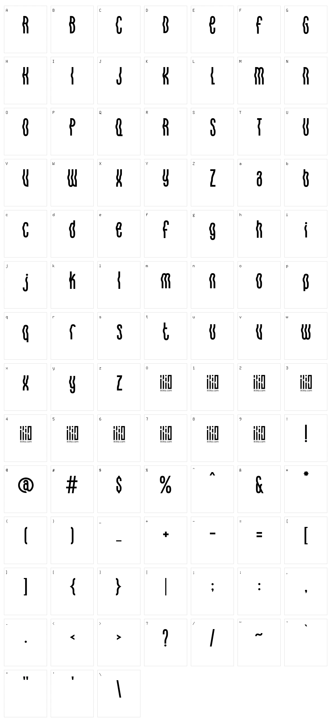 Nevermine Character Set