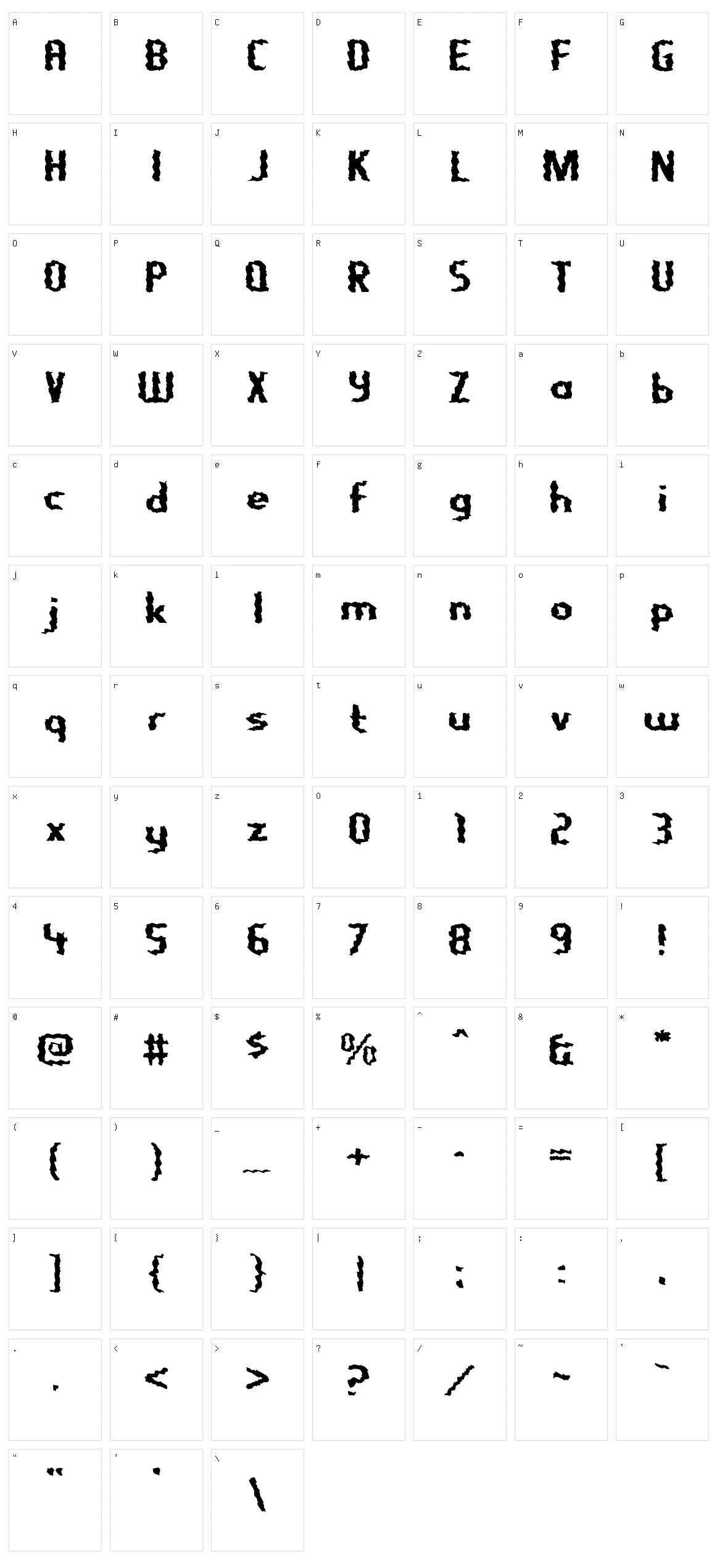 Nightporter Character Set