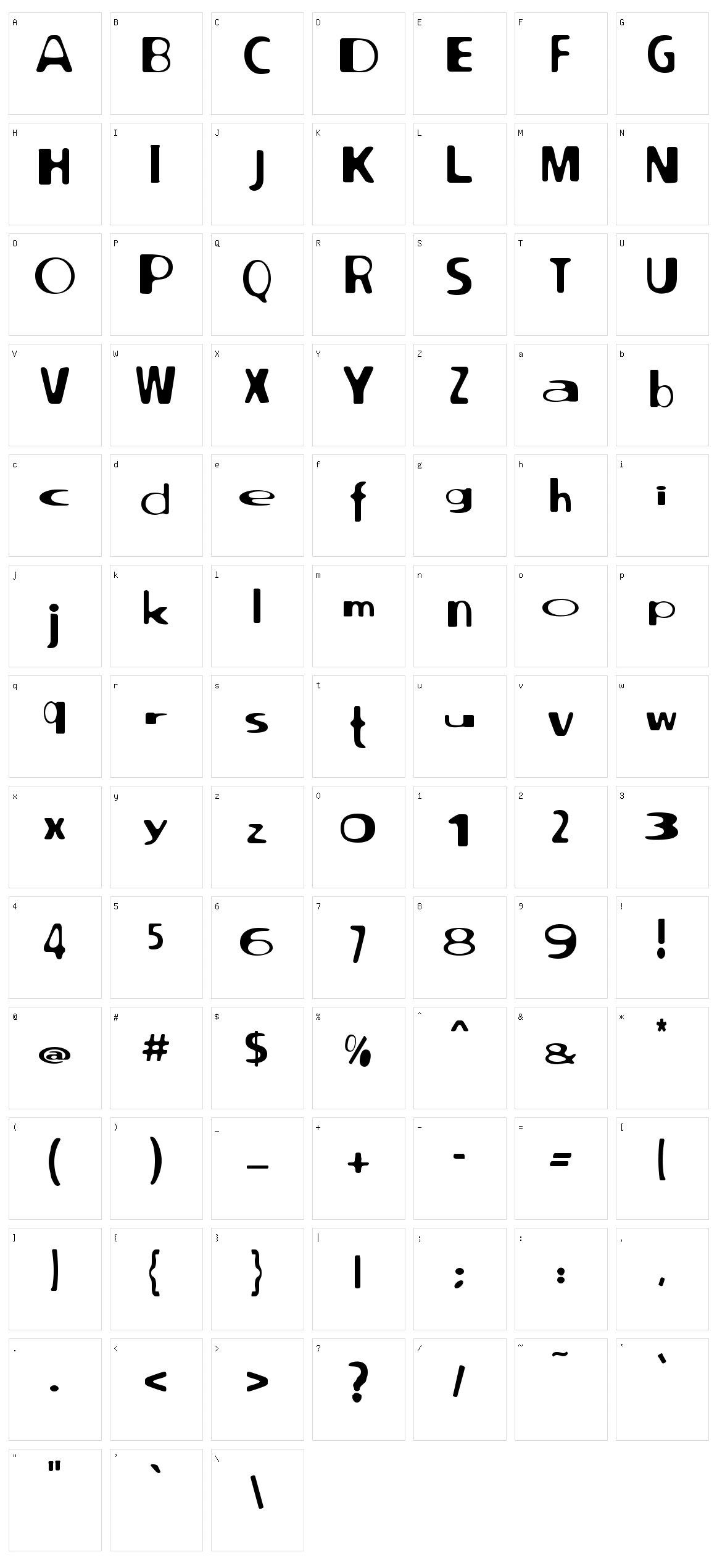 North Point Character Set