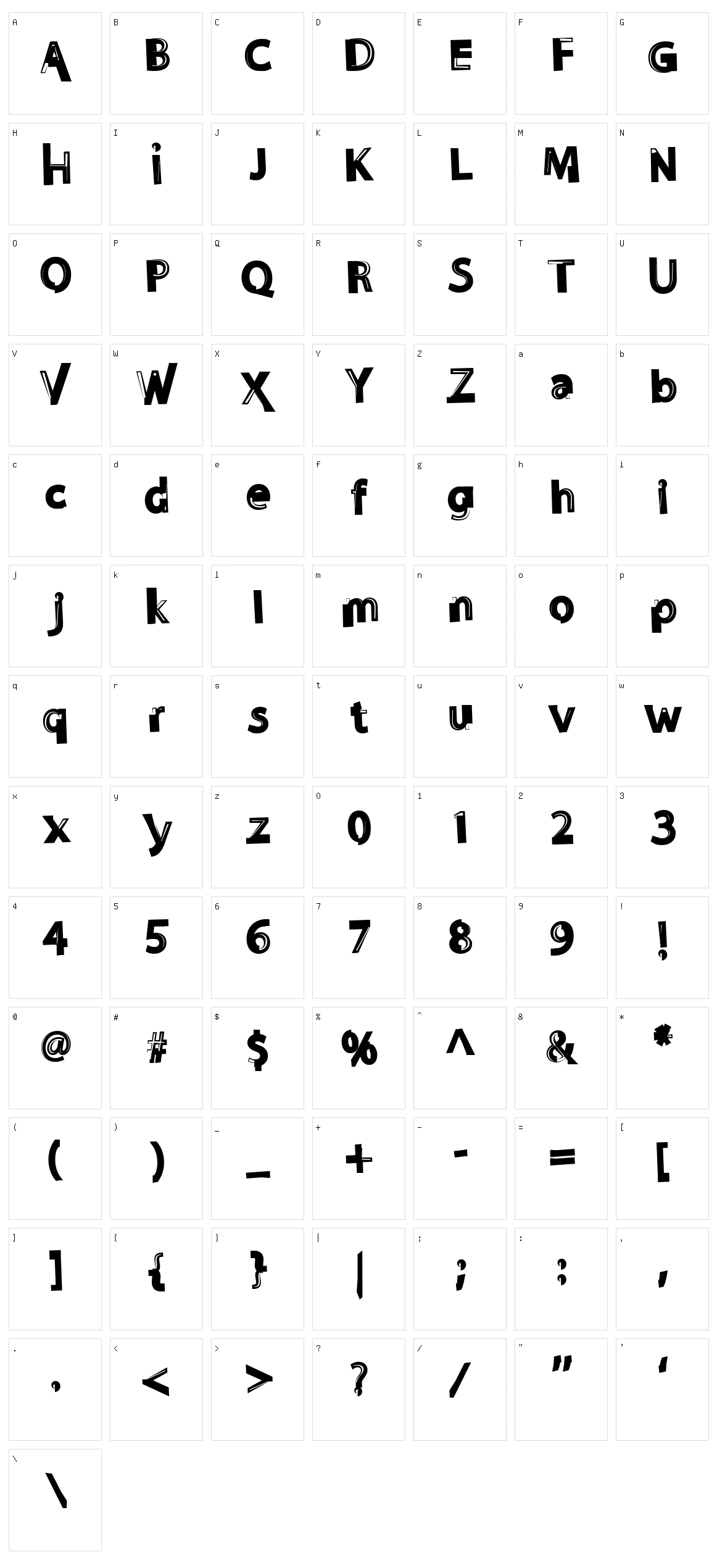 NoSense Character Set