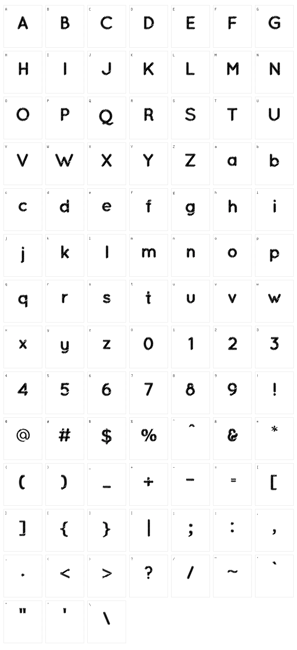 Ocie Character Set