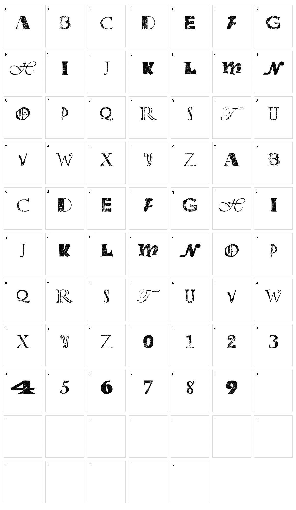 Office Junk Character Set