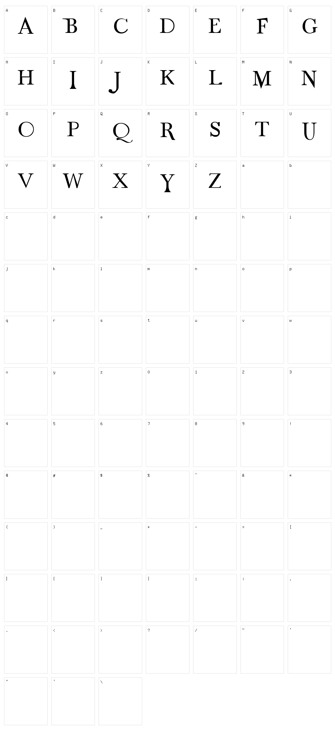 Old Dog, New Tricks Caps Character Set