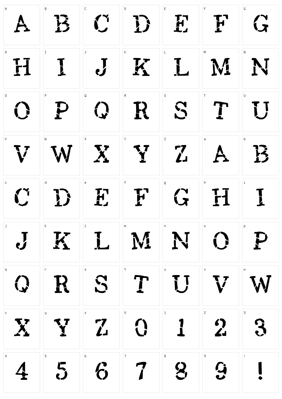 Opium Character Set