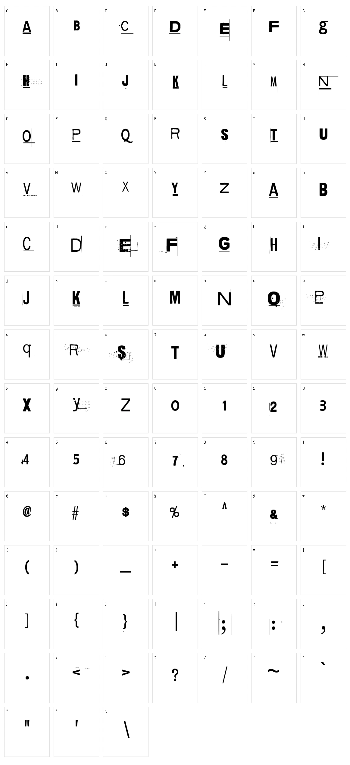 Overconsumption Character Set