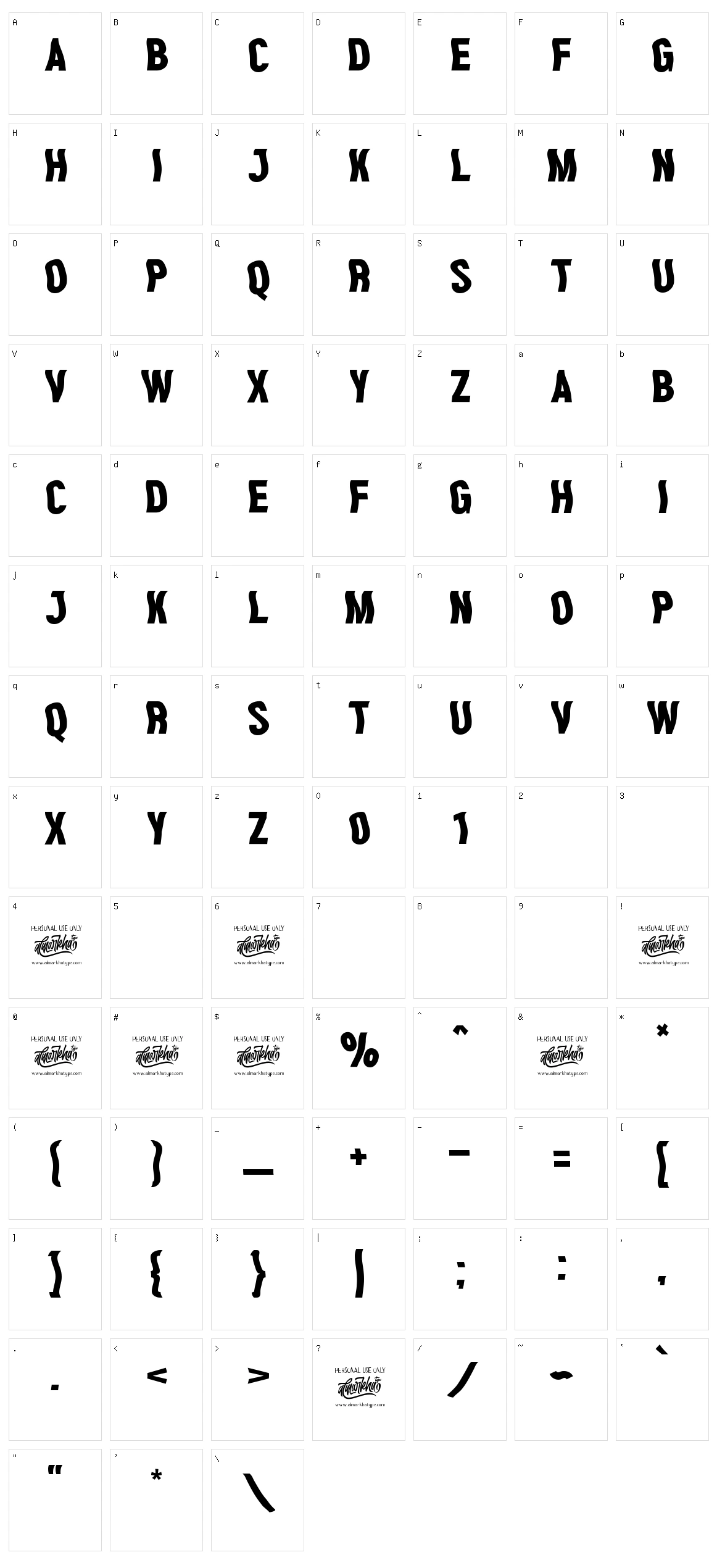 Overwave Character Set