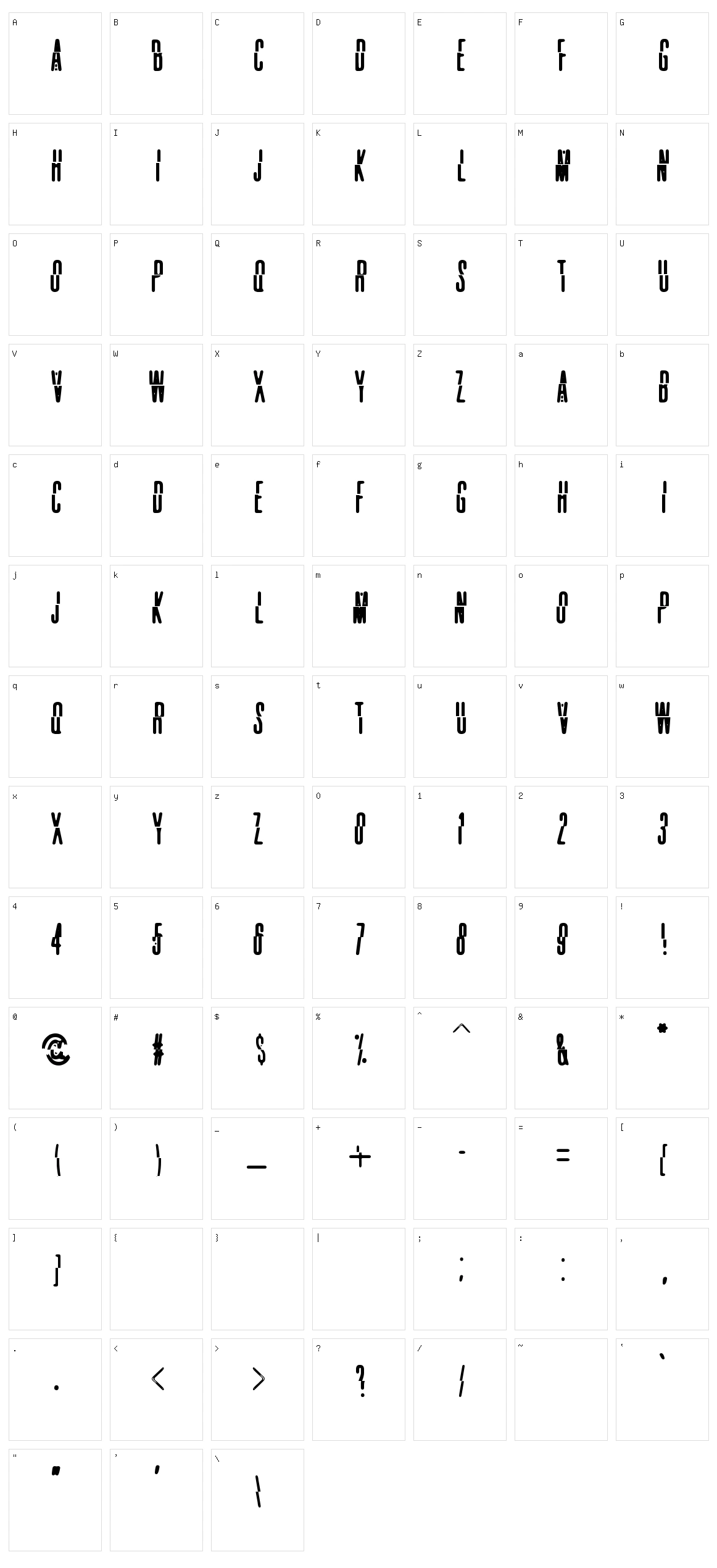 Pacific Break Character Set