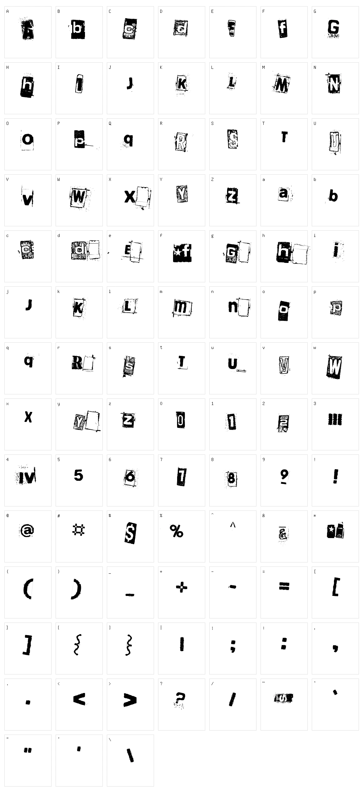 Persona Non Grata Character Set