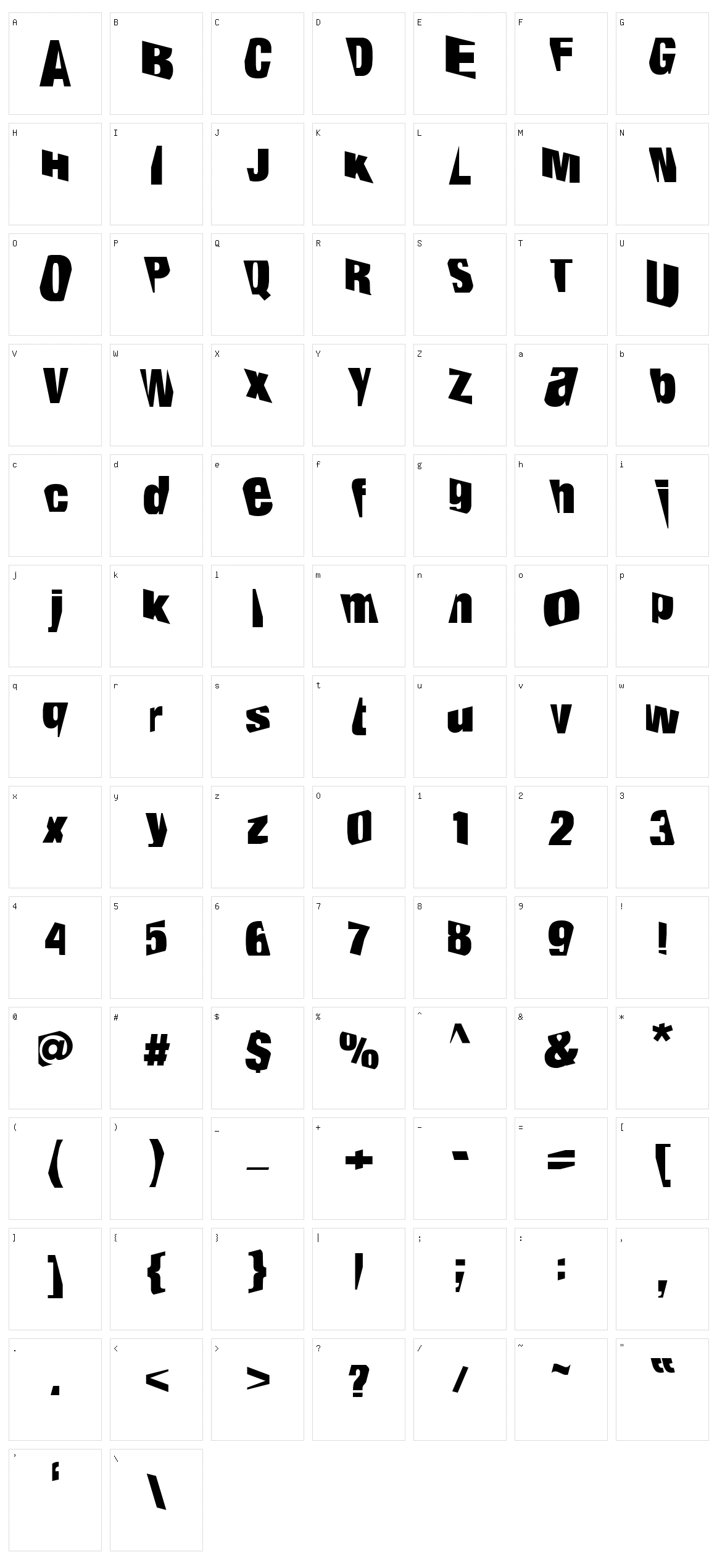 Petroleum Character Set