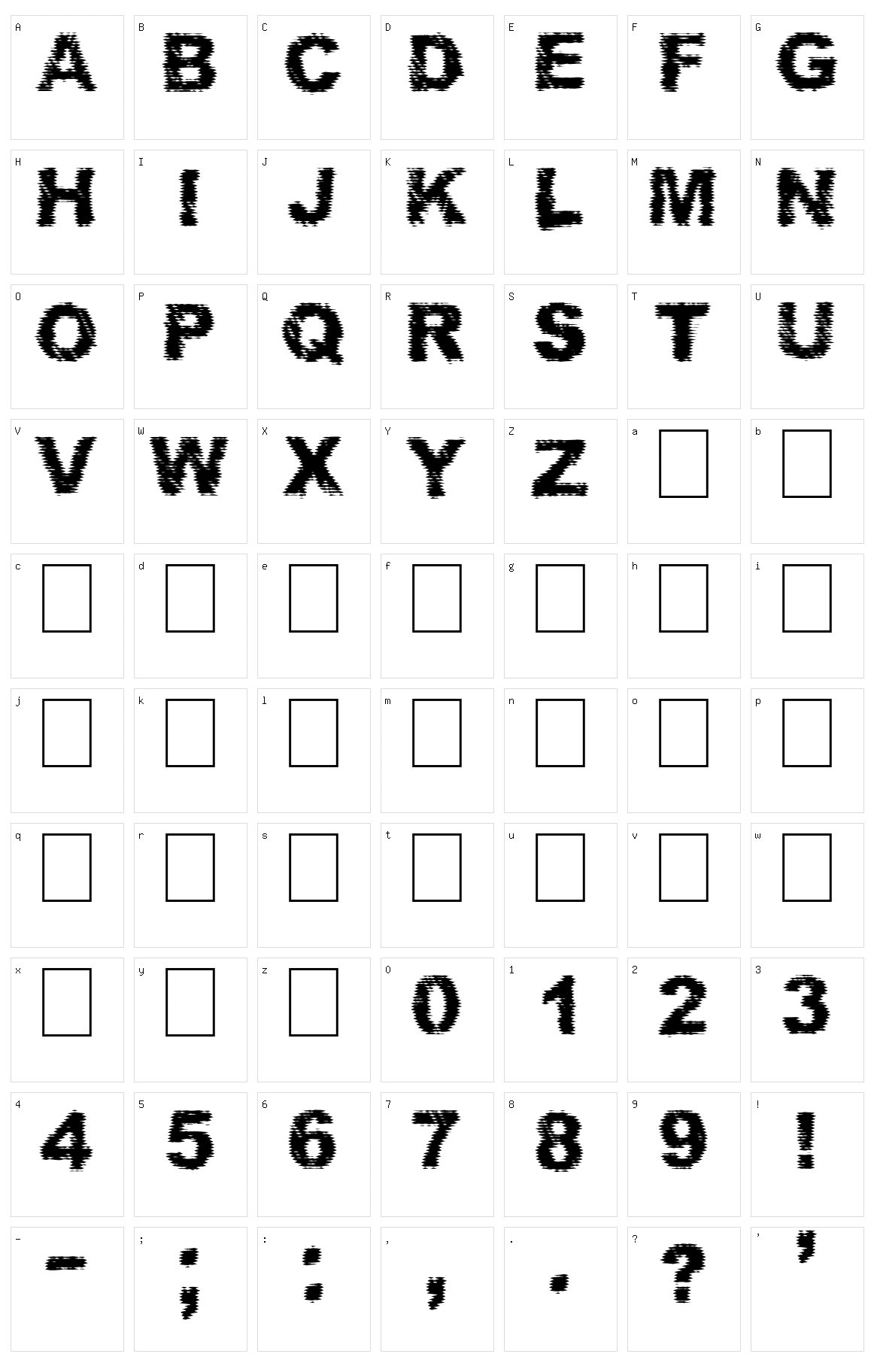 Phantom Zone Character Set