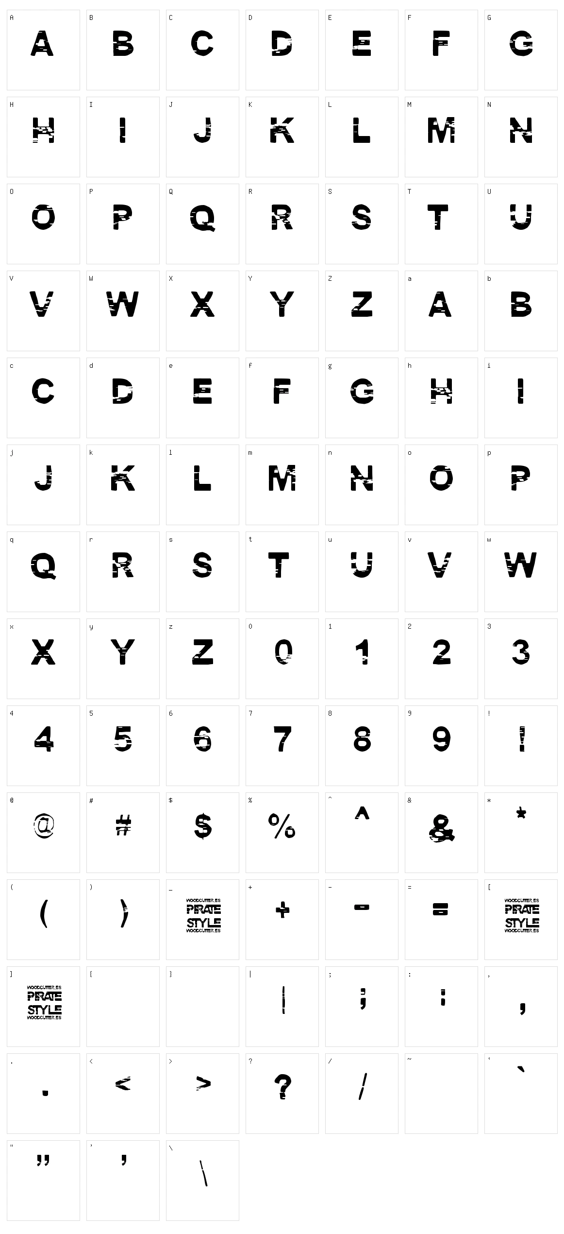 Pirate Style Character Set