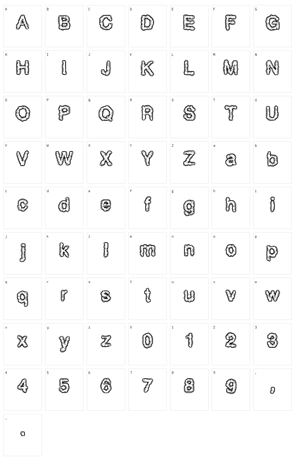 Pixel Krud Character Set