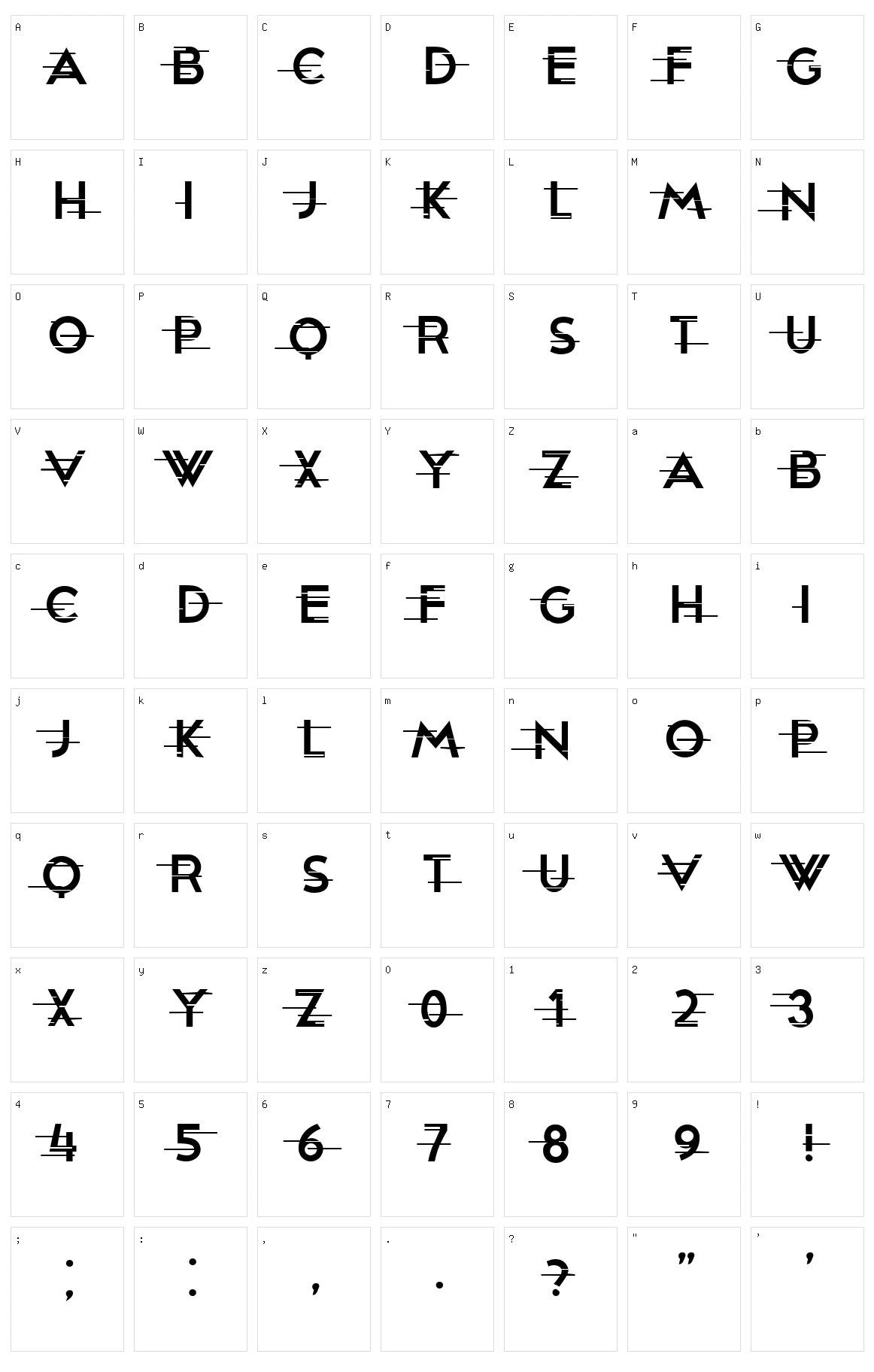 Plan De La Maison Character Set