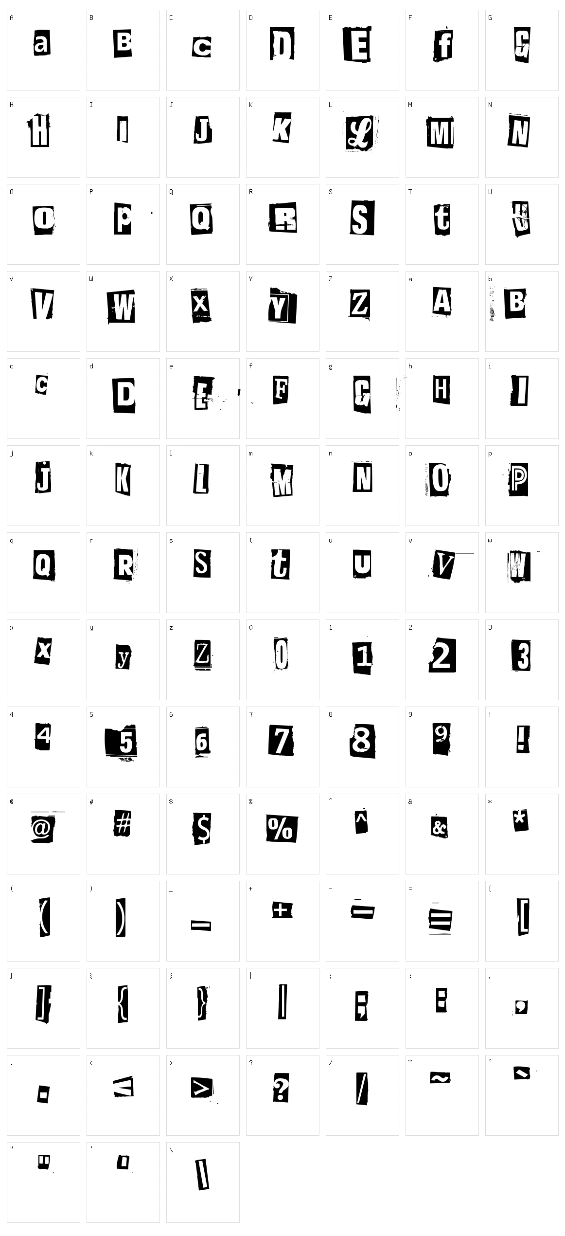 Postinkantaja Job Character Set