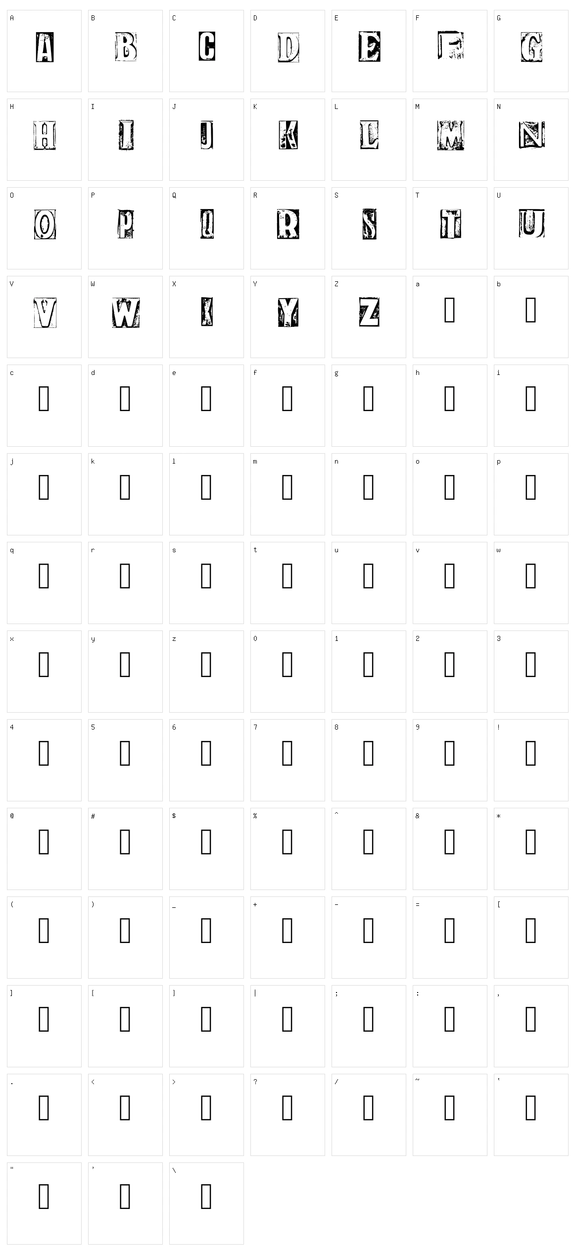 Print Room Character Set