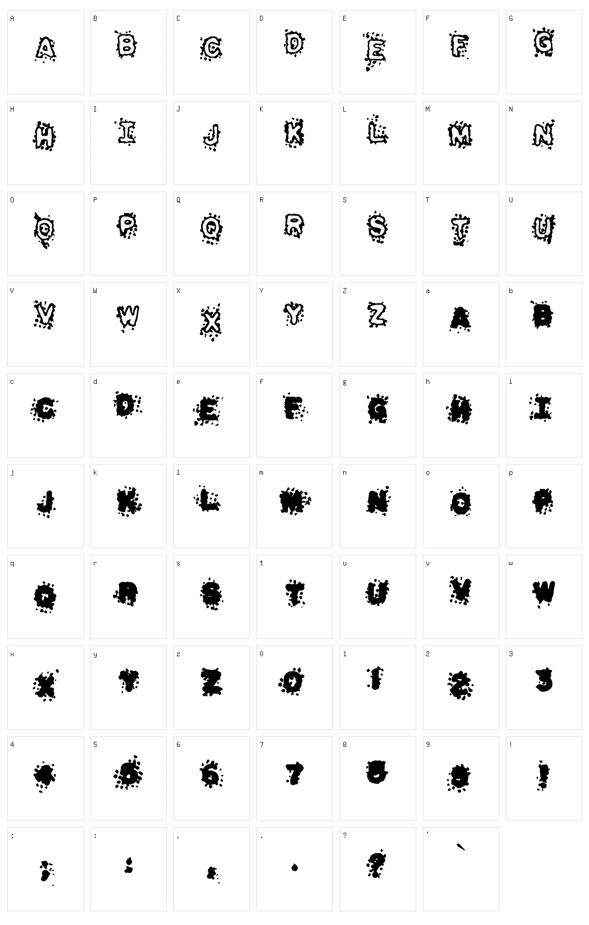 Pulpatone Character Set