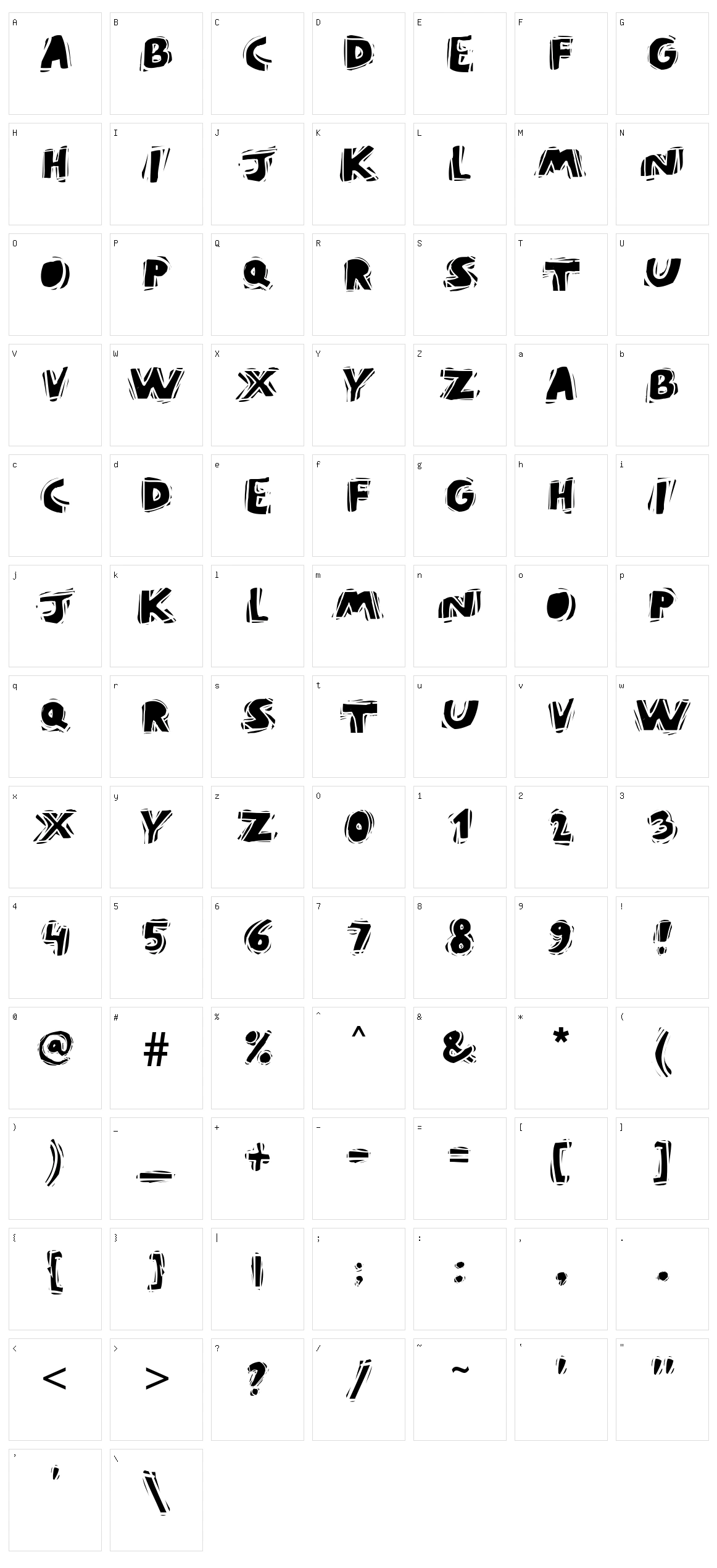 Pura Vida Character Set