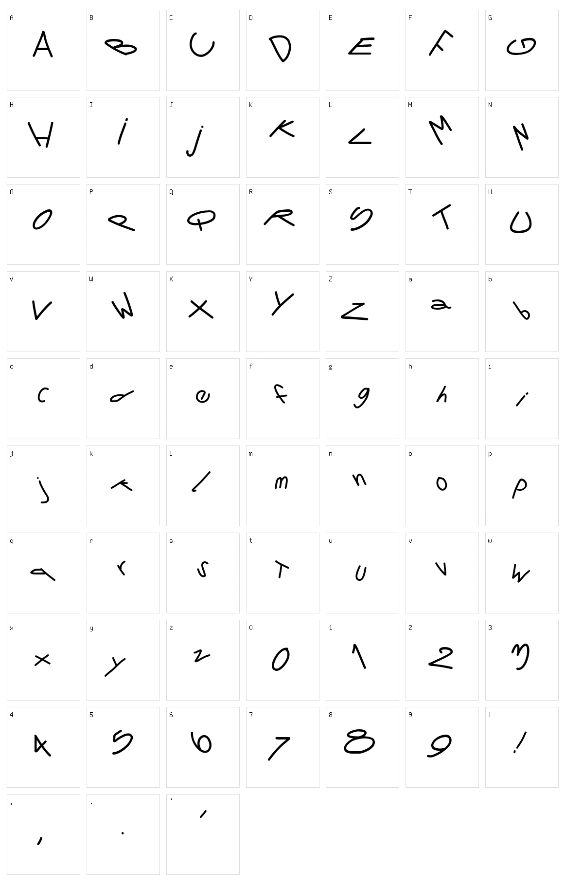 PW Tornado Character Set