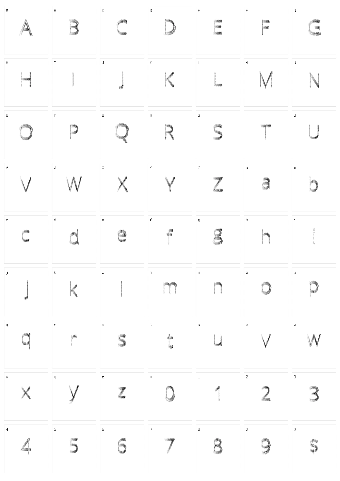 Quick Fade Character Set